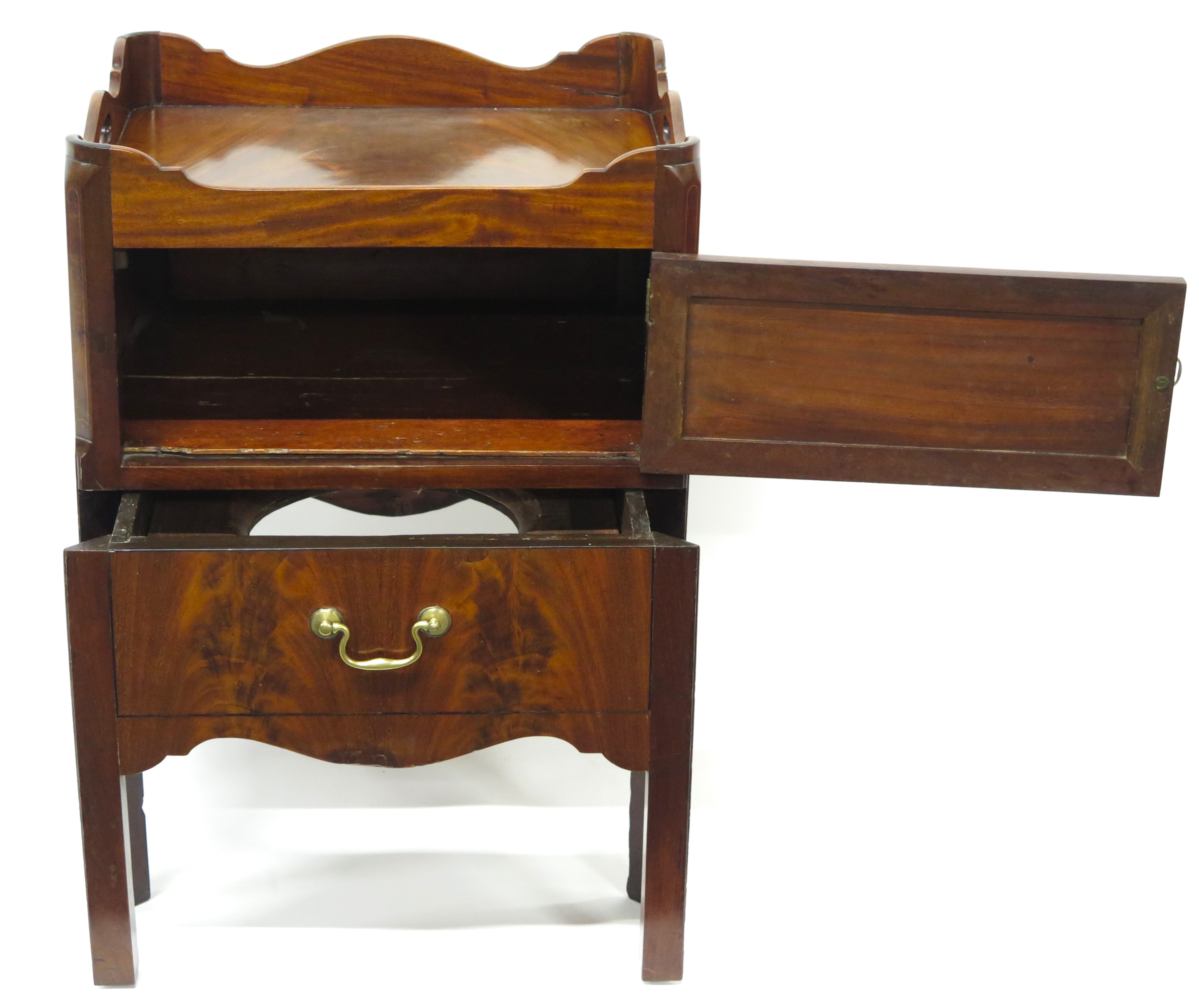 A George III Mahogany Bedside Cabinet