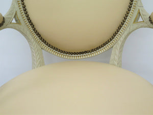 Paint and Parcel Gilt English Armchairs in the French Taste