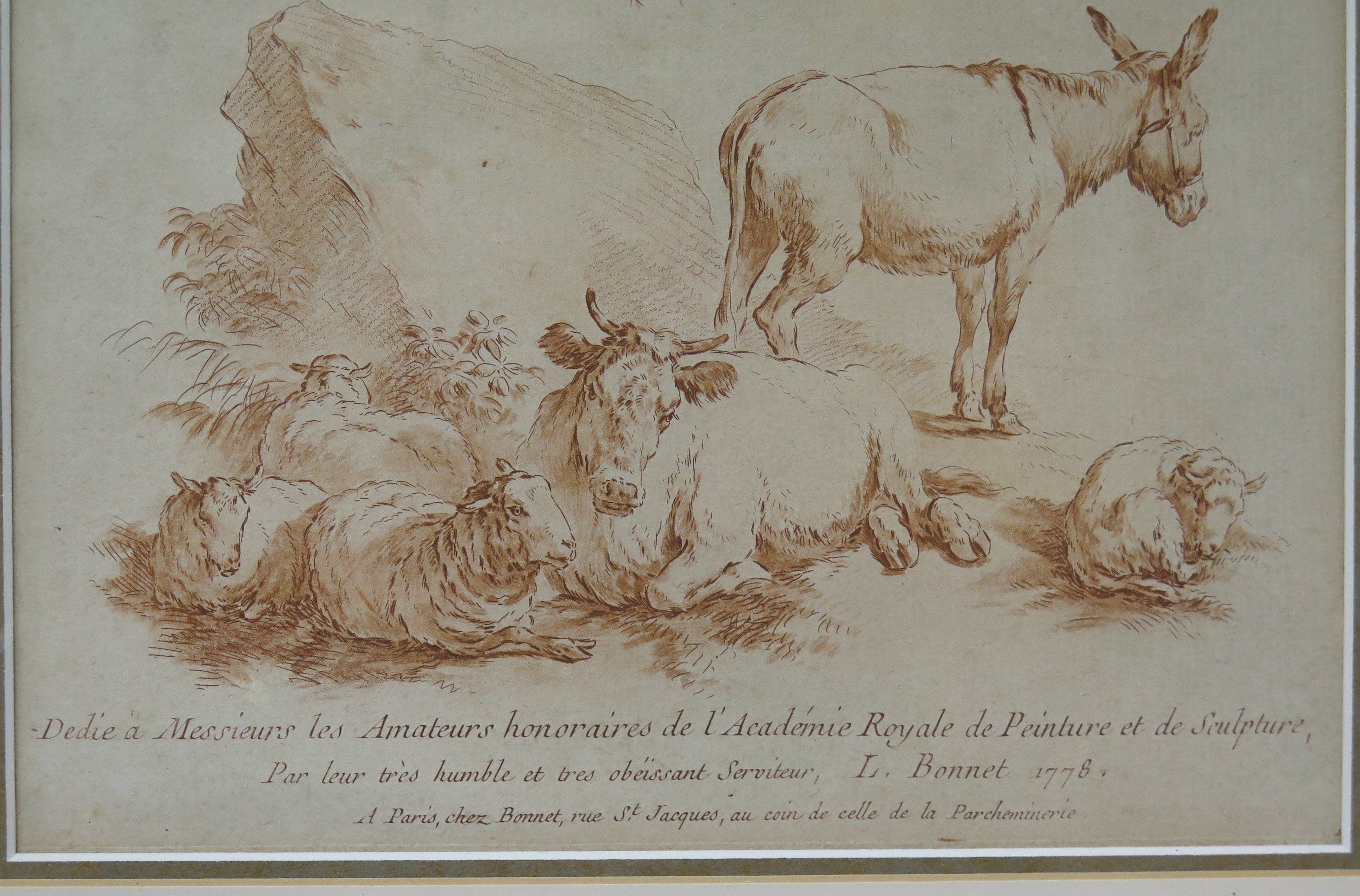 "Cahier de Principles" French School Print in the Manner of Sanguine