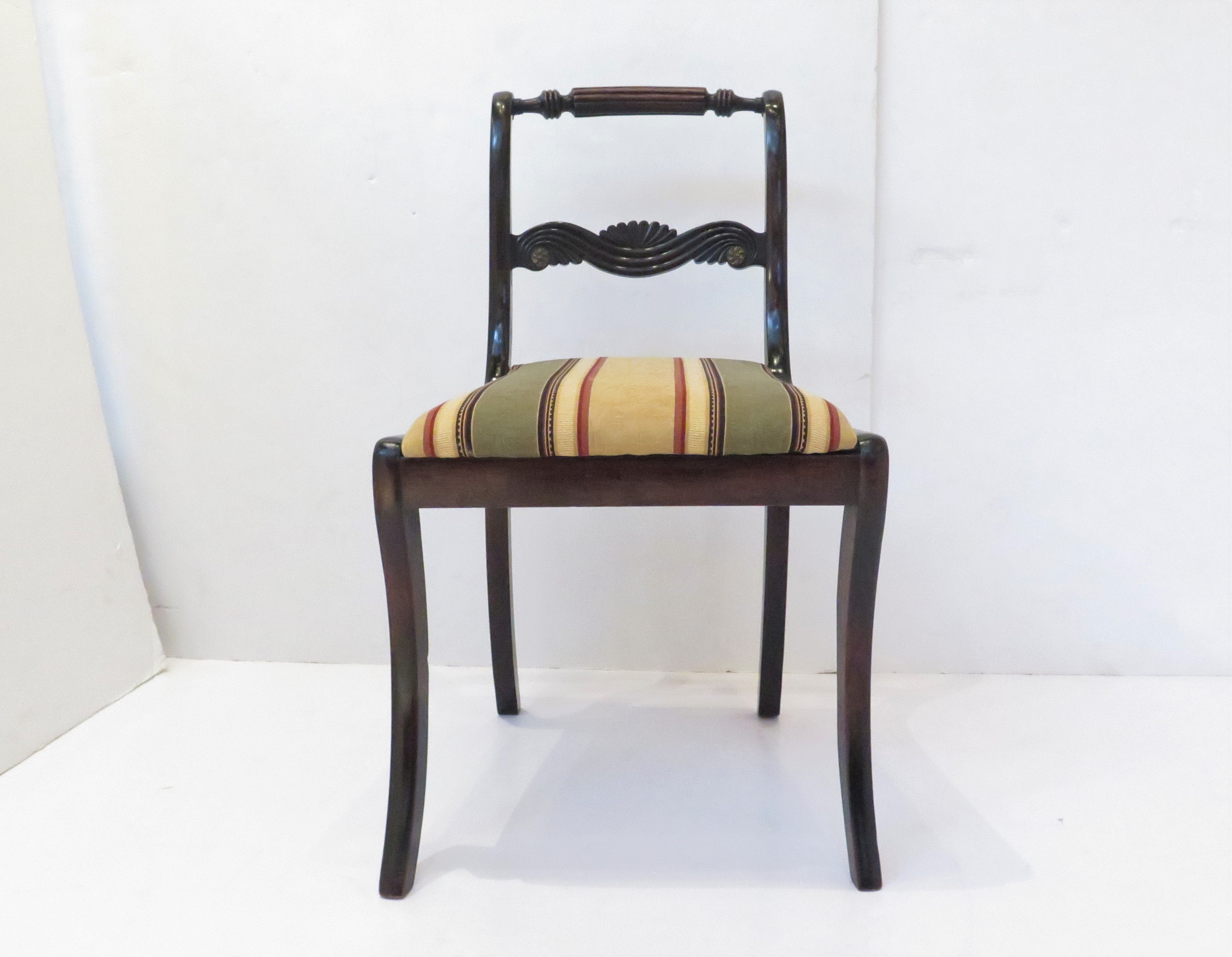 Set of ( 6 ) English Regency Mahogany Chairs