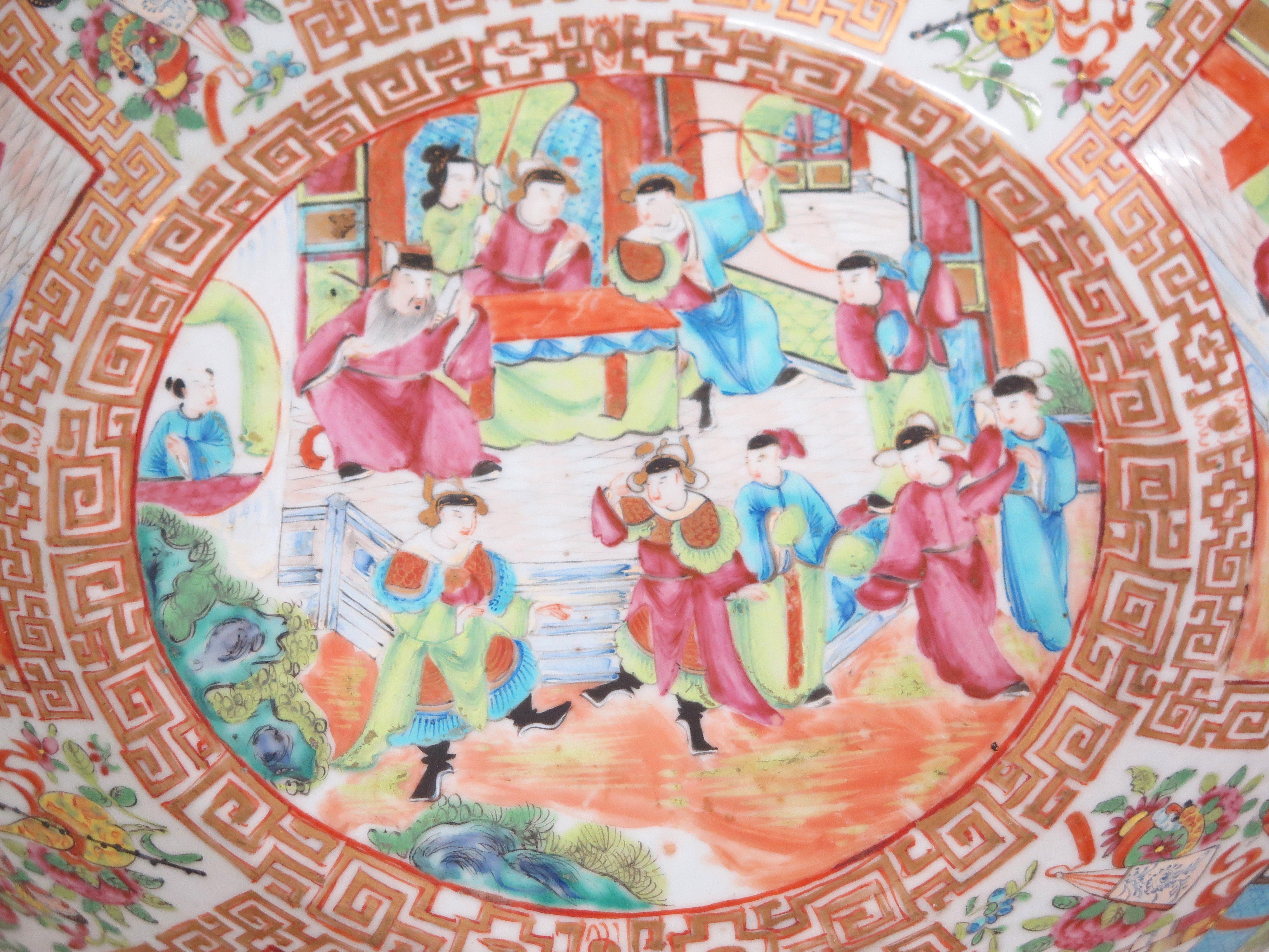 A Fine Large Chinese Export Rose Medallion Bowl