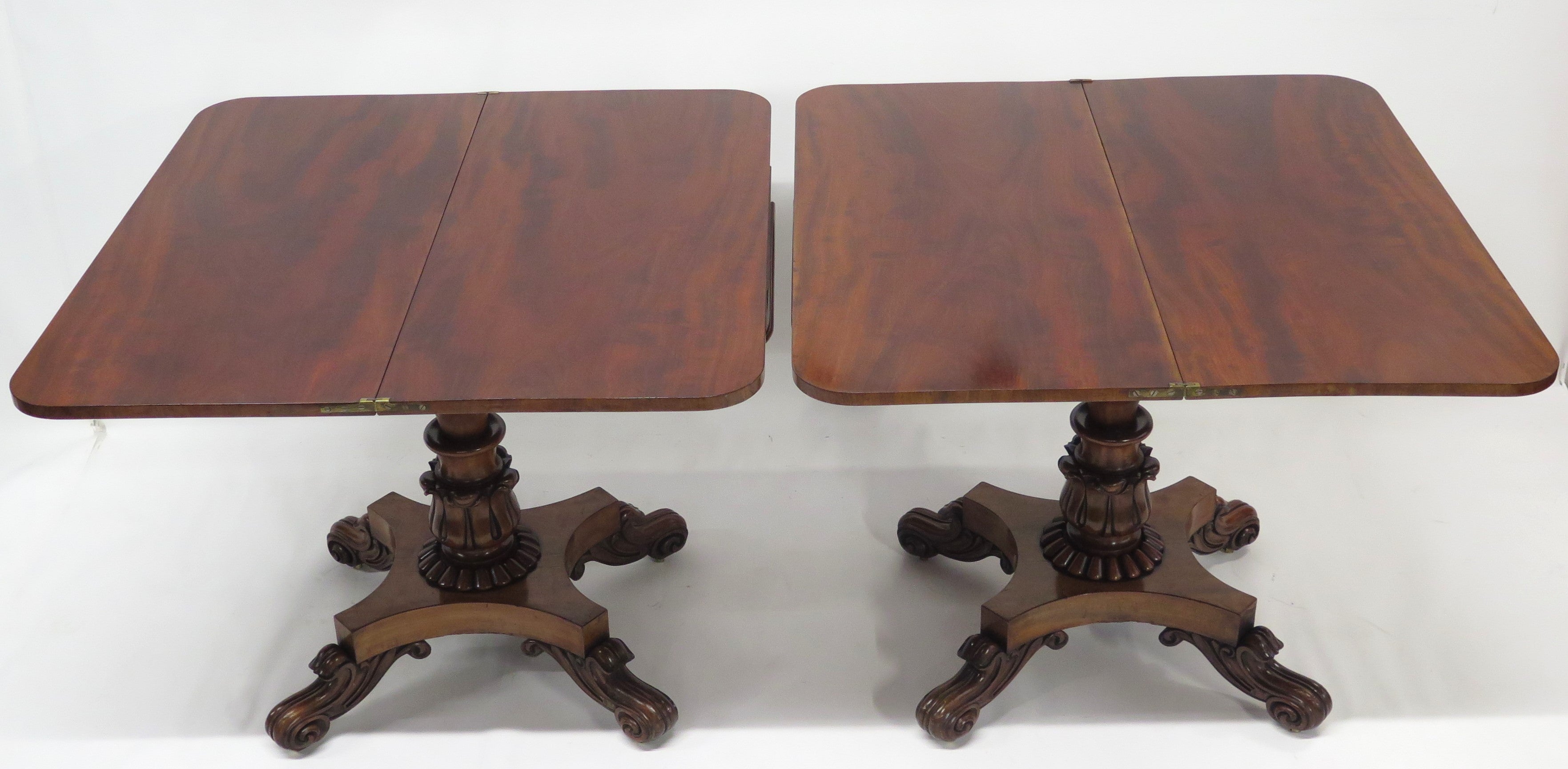 A Matched Pair of William IV Rosewood Games Tables