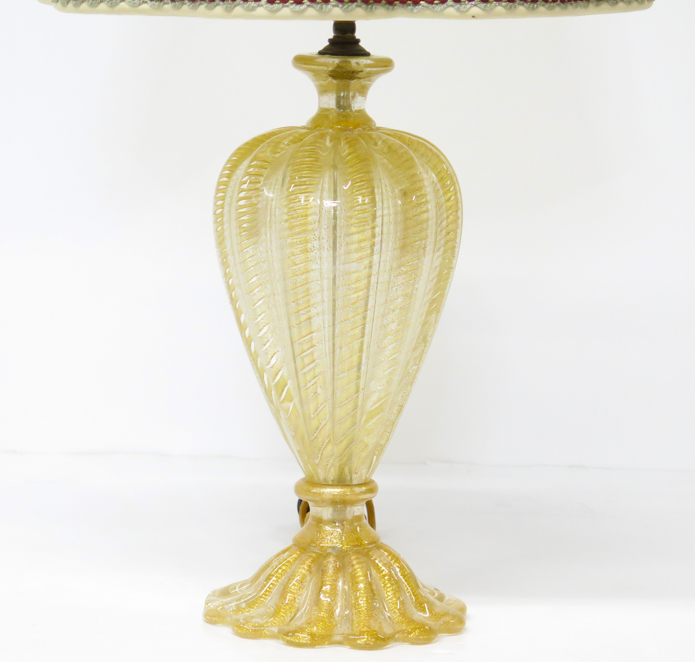 Beautiful Mid Century Murano Glass Lamp by Barovier & Toso