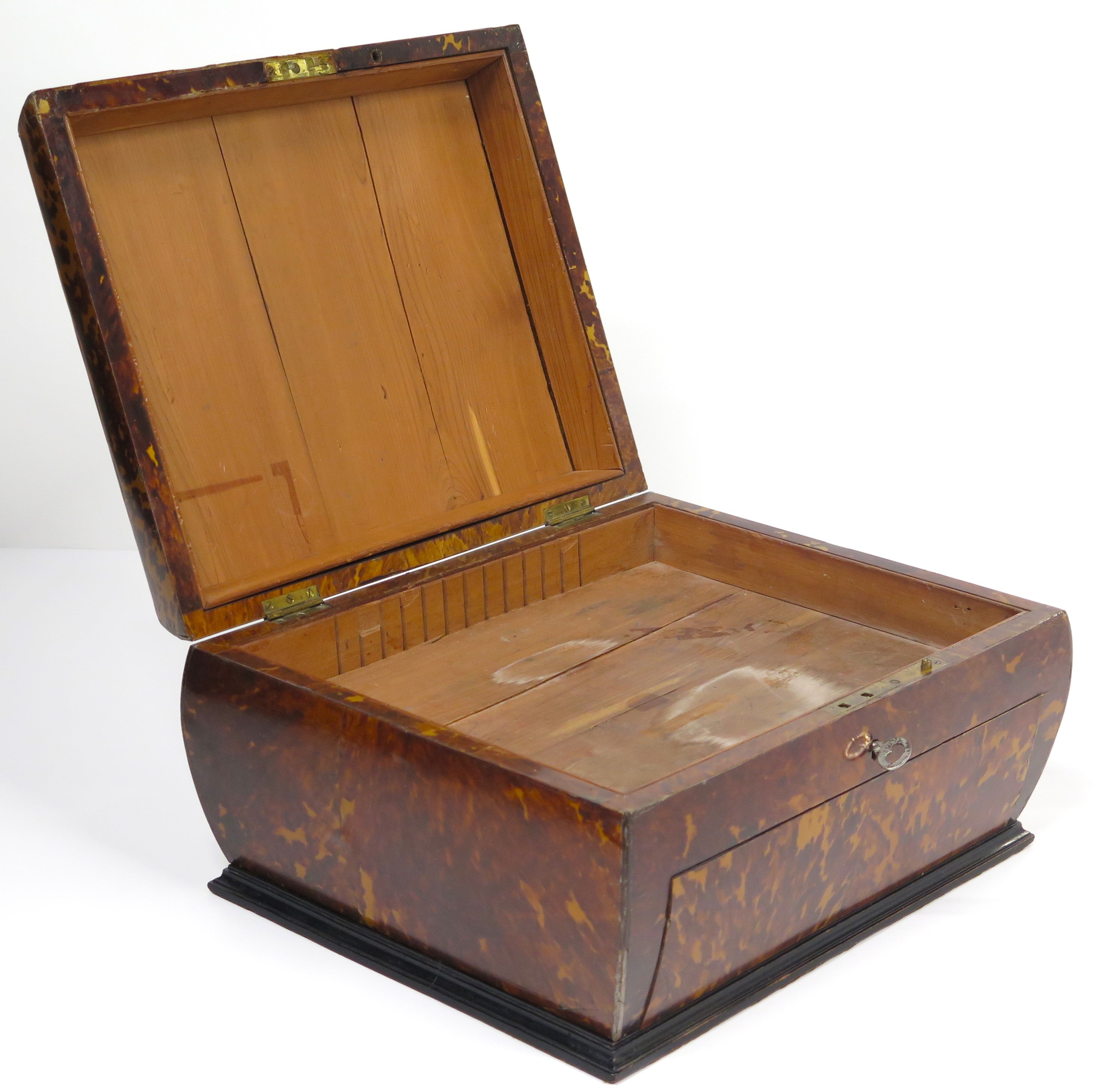 English Regency Tortoise Shell Jewelry Casket