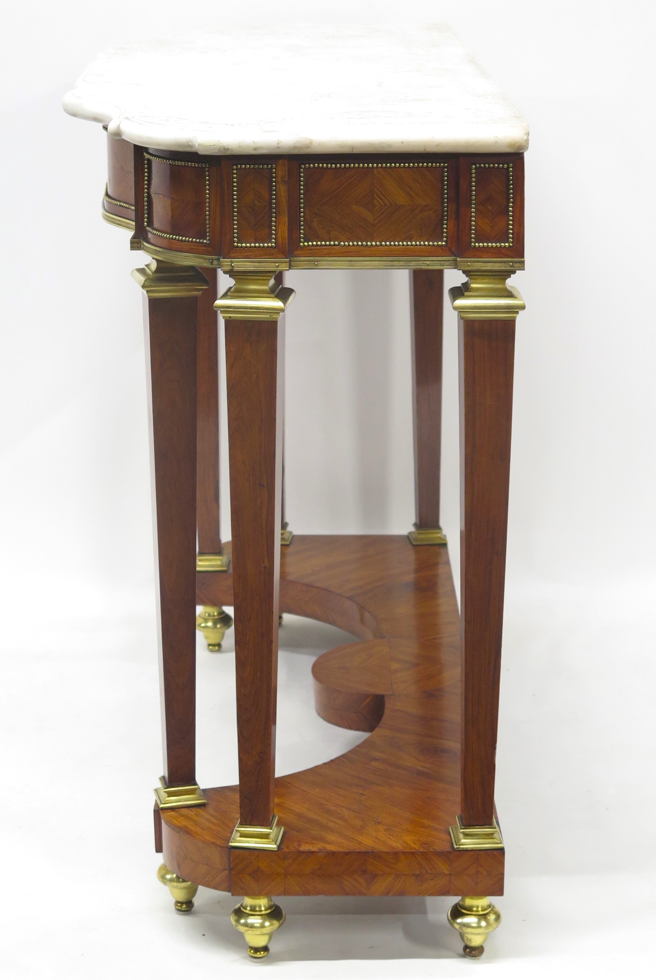 A 19th Century French Brass Mounted Console Table
