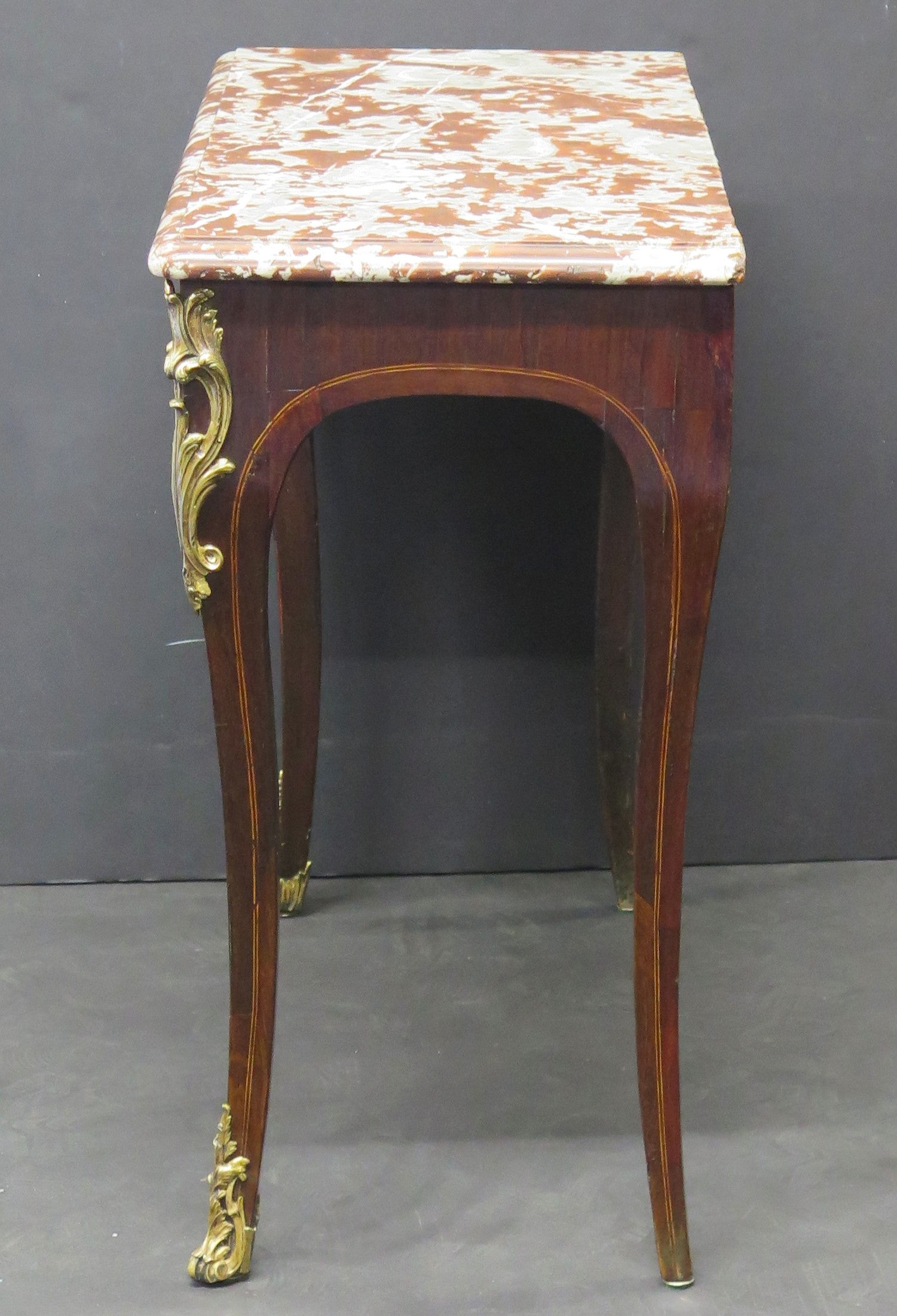 A Small Louis XV Marble Topped Console Table