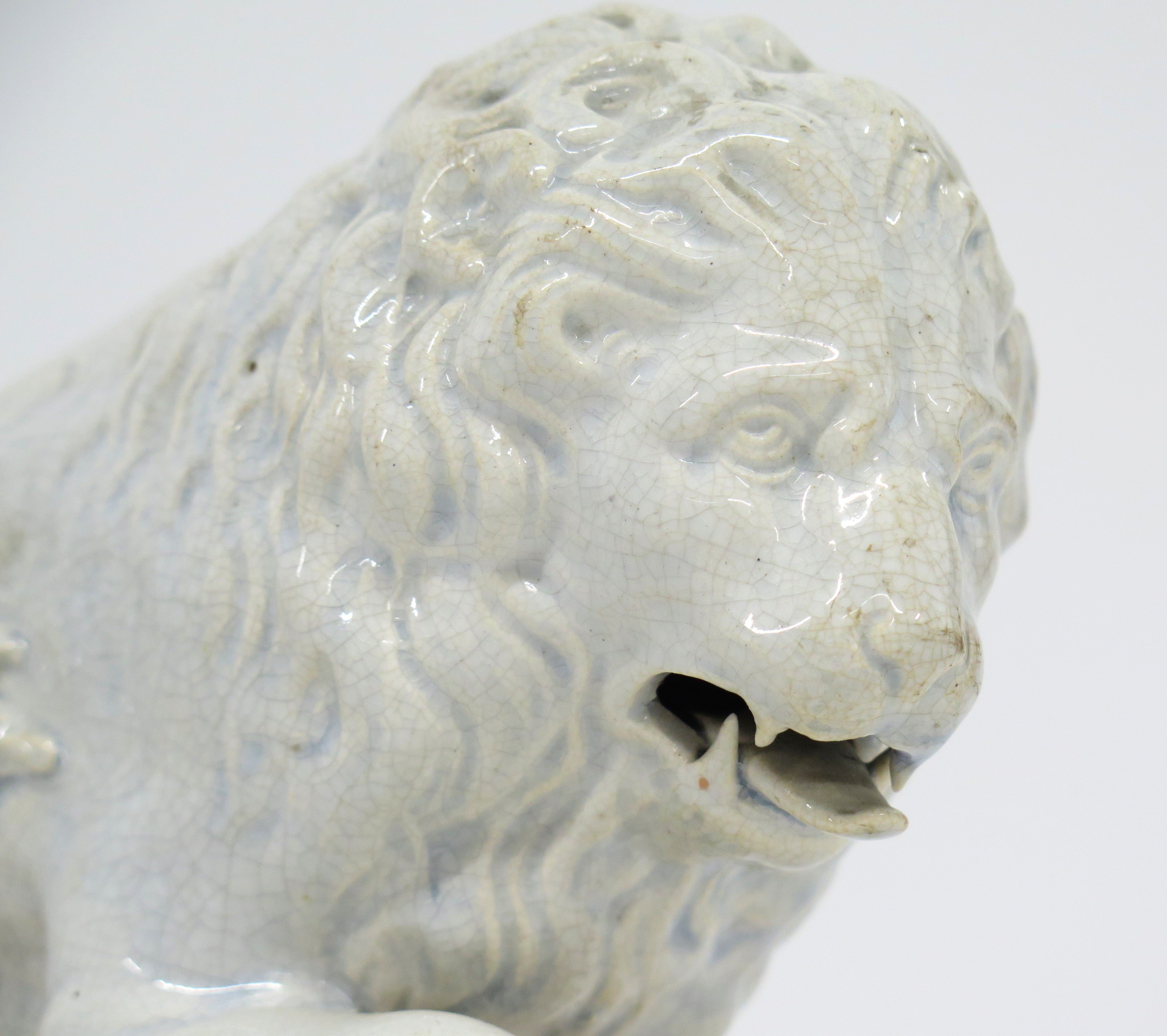 Late 18th Century Staffordshire Ceramic Figure of a Lion
