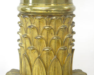A Pair of Large, Impressive Mid-19th Century Gilt Bronze Torchieres