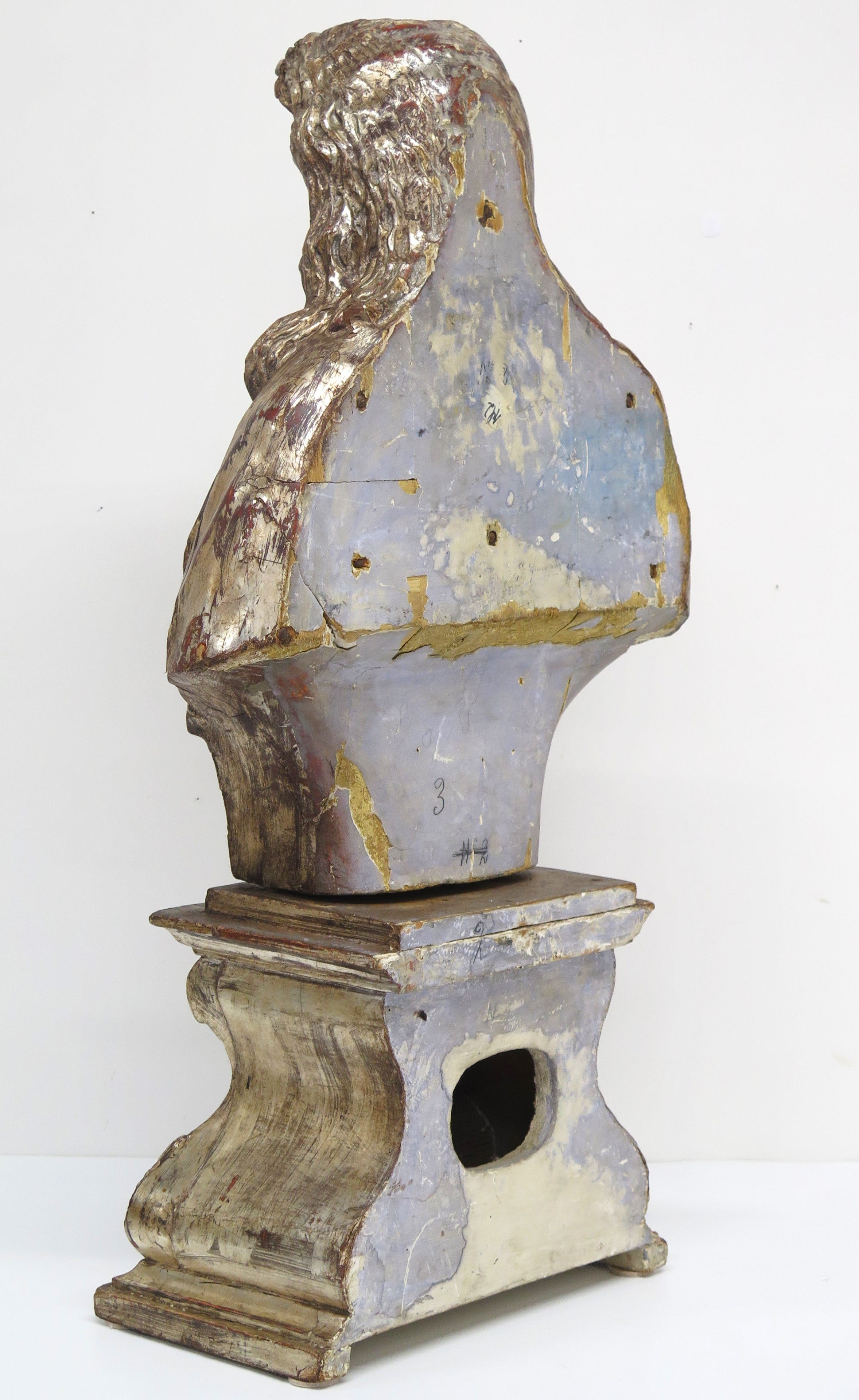 1# 18th Century Italian Silver Gilt Reliquary Bust