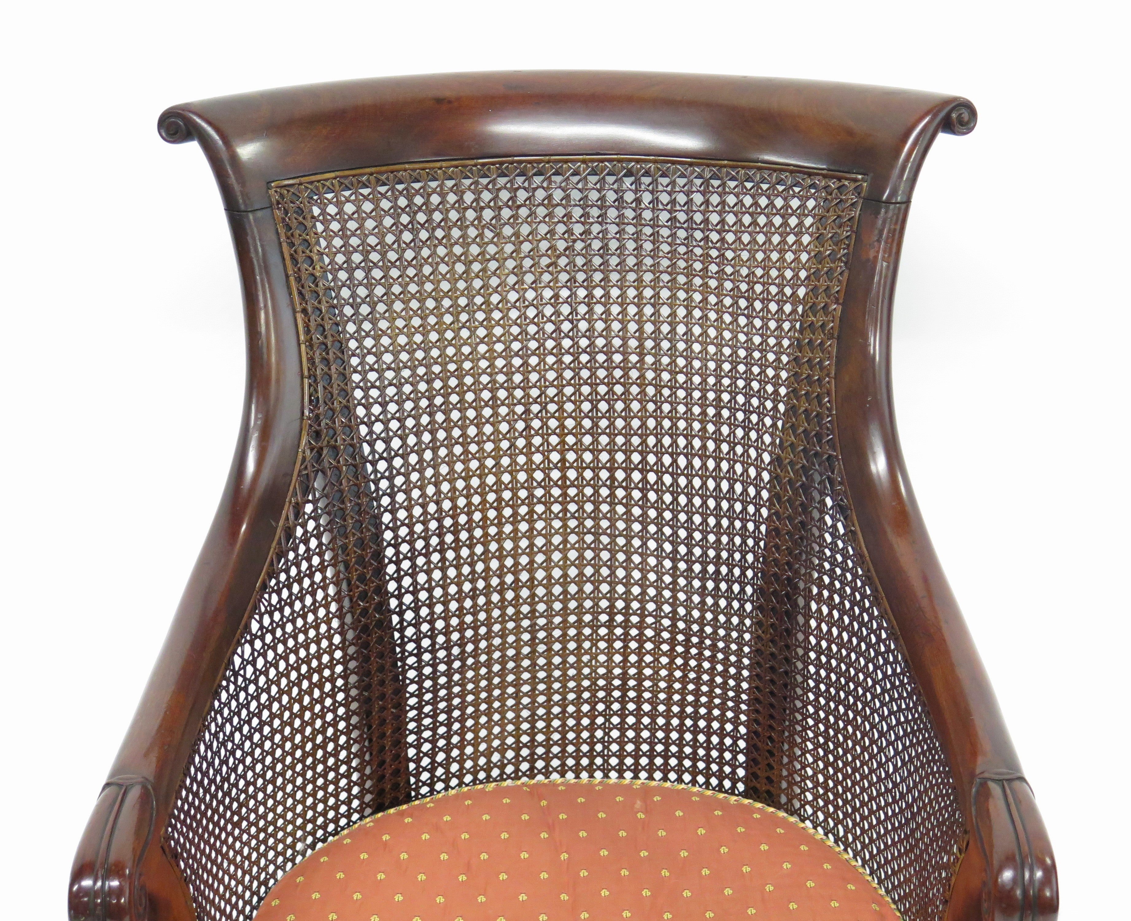 English Regency Caned Library Chair, possibly Gillows