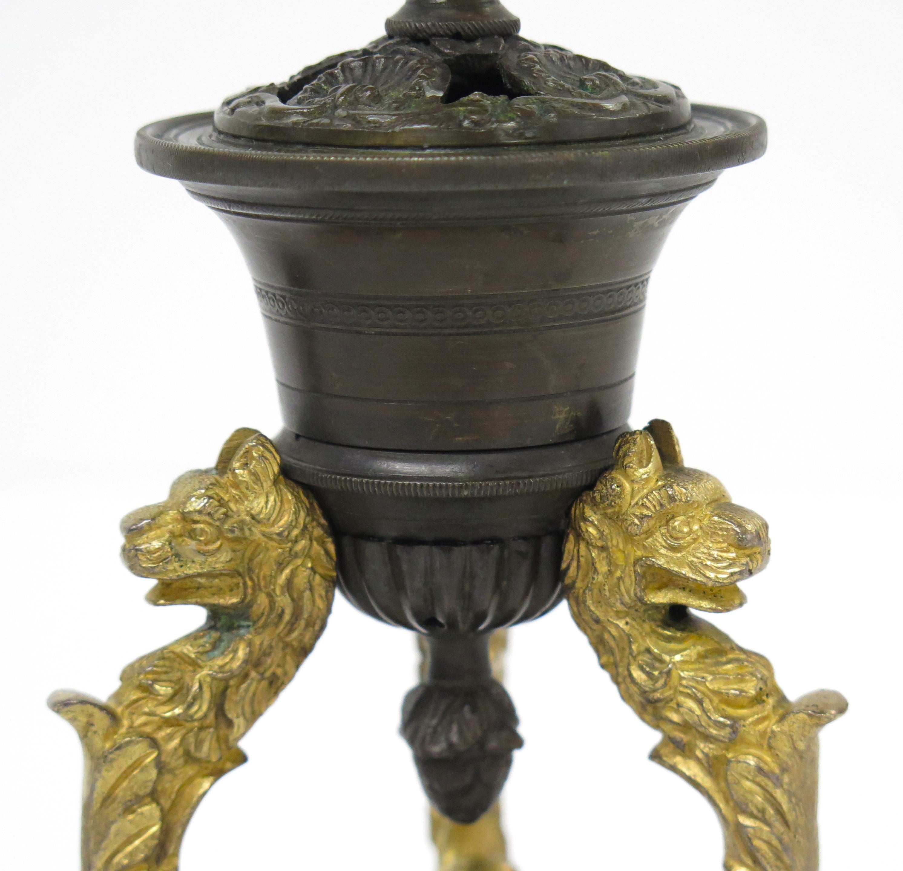 A Pair of Late Regency Patinated and Metal Cassoulets
