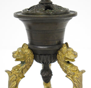 A Pair of Late Regency Patinated and Metal Cassoulets