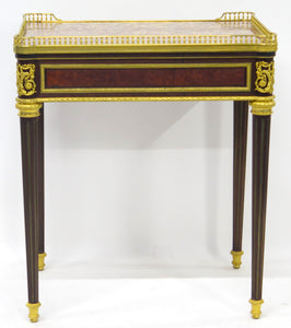 A Very Fine French 19th Century Ormolu-mounted Mahogany and kingwood Table à écrire ( Writing Table ) in the Louis XVI Style