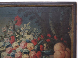 Oil on Canvas Painting of a Floral Arrangement