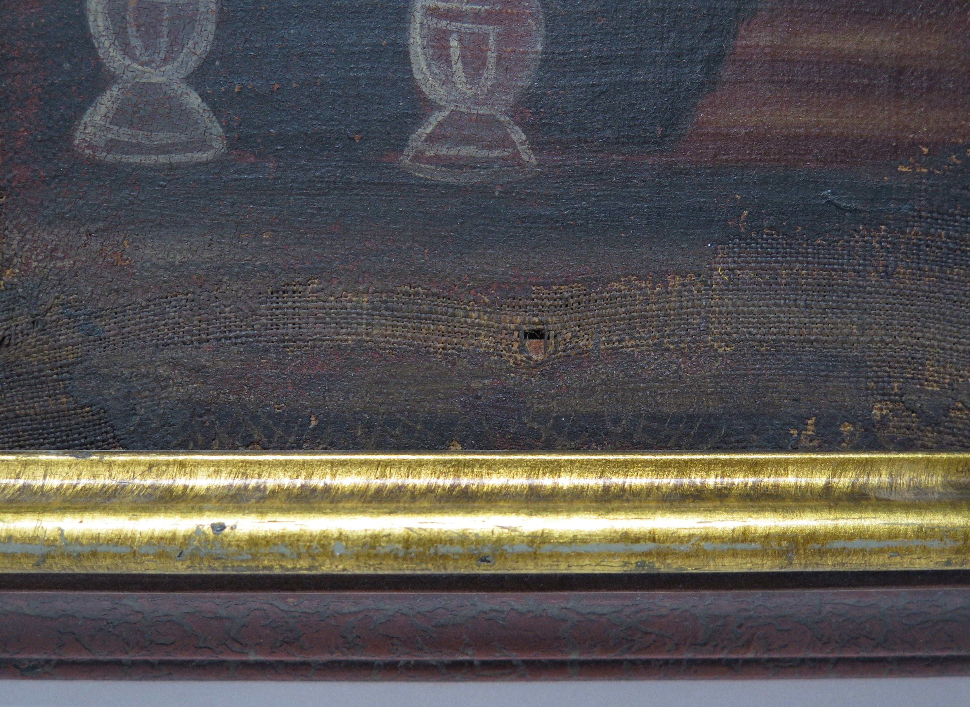 18th Century Spanish Colonial Oil on Canvas Painting