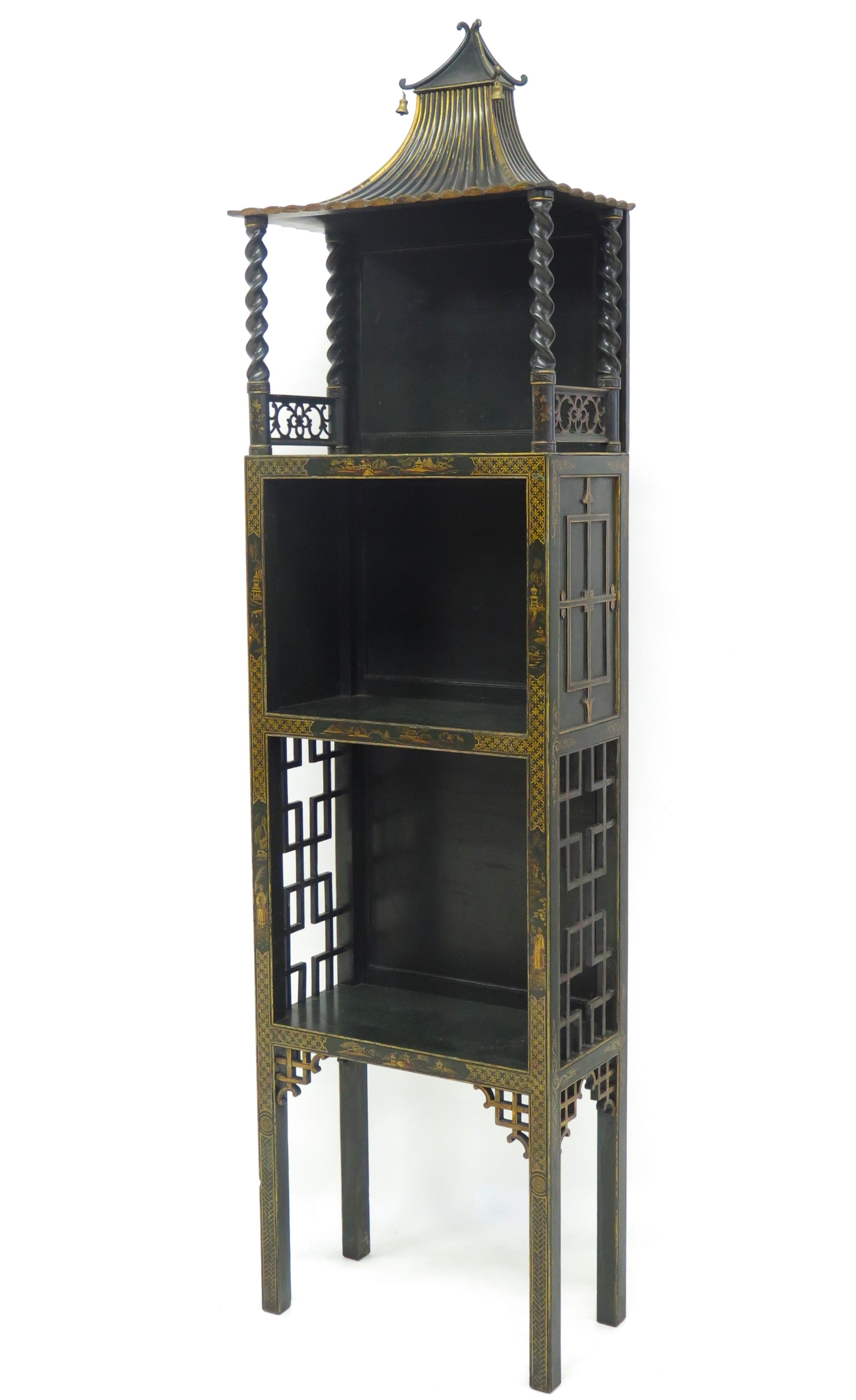 Chinese Chippendale-Style Pagoda Etagere