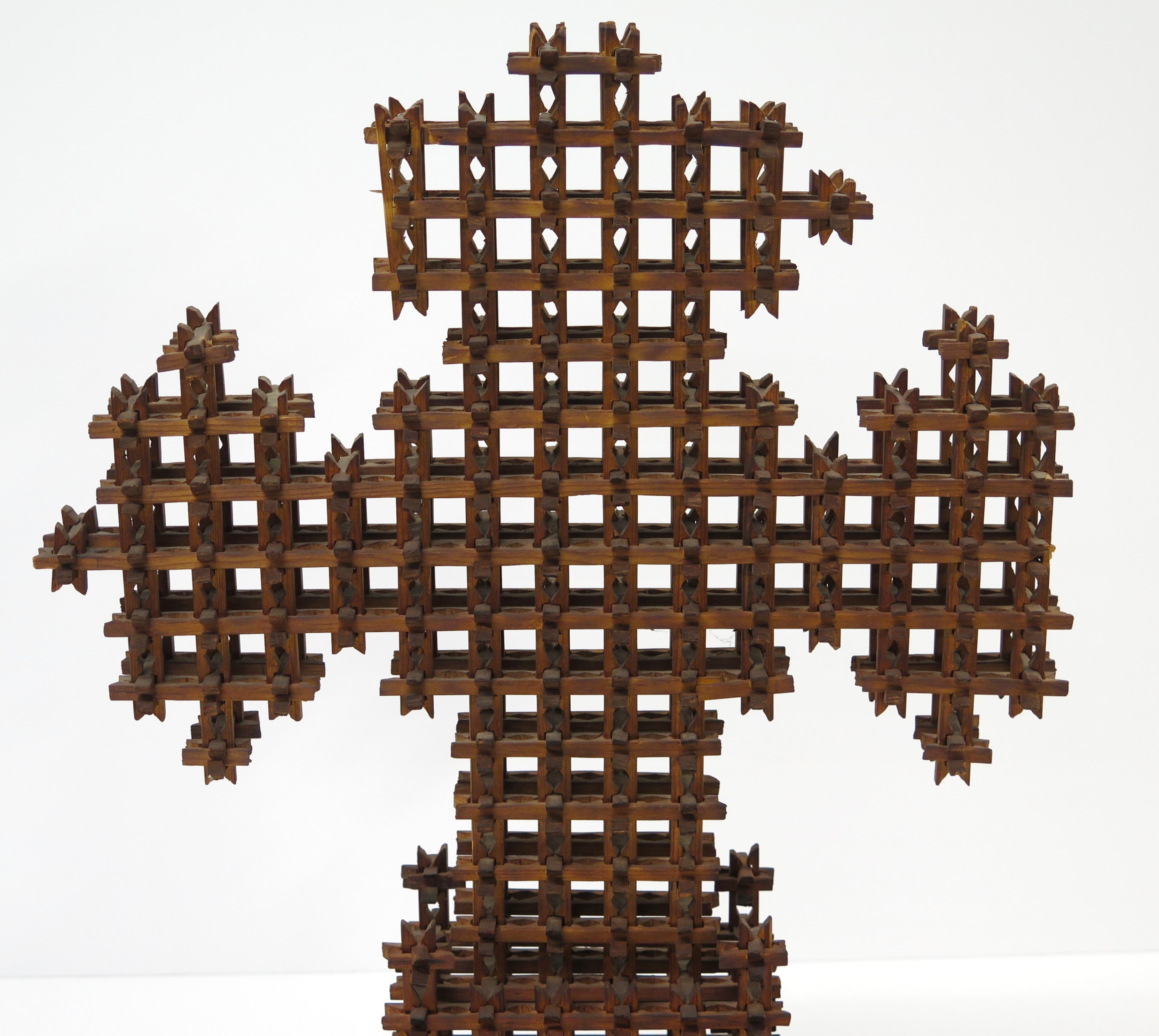 A Large Scale American Folk "Tramp Art" Cross