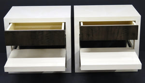 Pair of Highly Lacquered Side Table / Nightstands