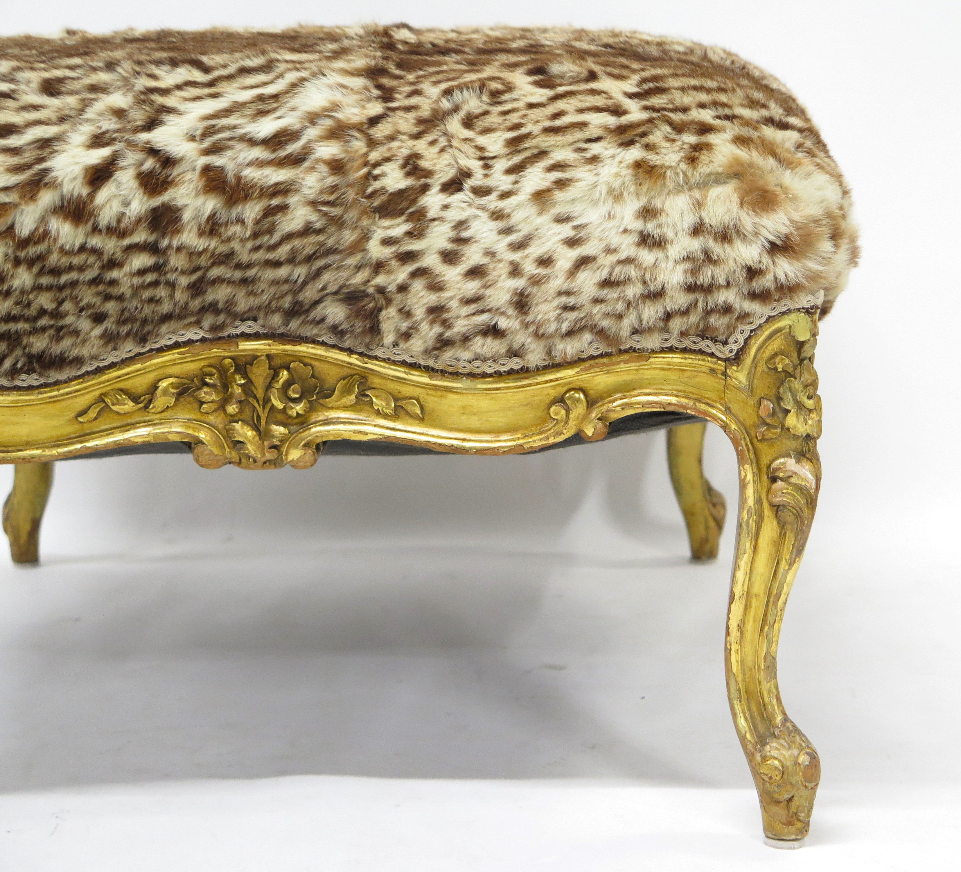 A 19th Century Louis XV Style Giltwood Tabouret