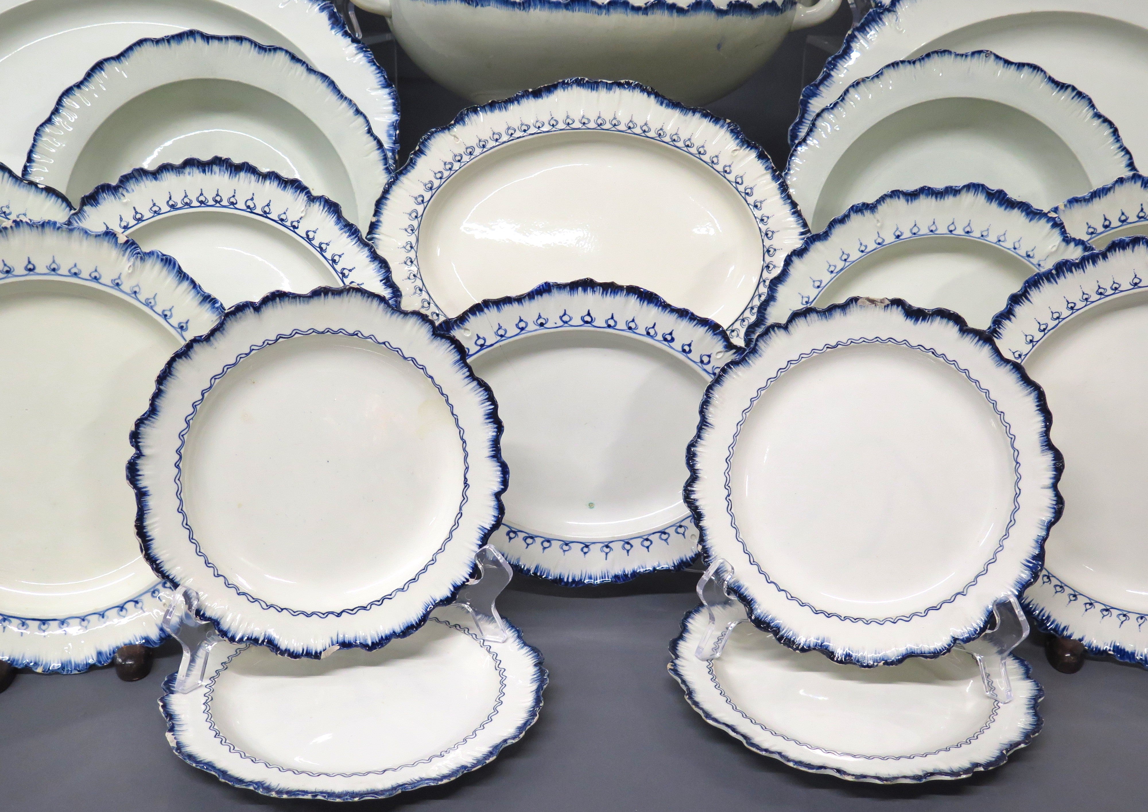 Group of Wedgwood Feather Edge Creamware / Pearlware
