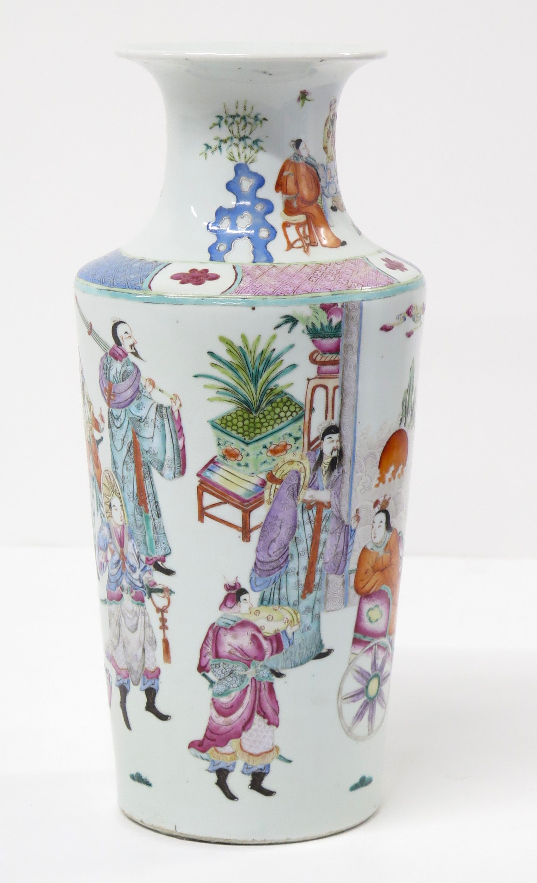19th Century Chinese (Qing) Famille Rose Porcelain Vase
