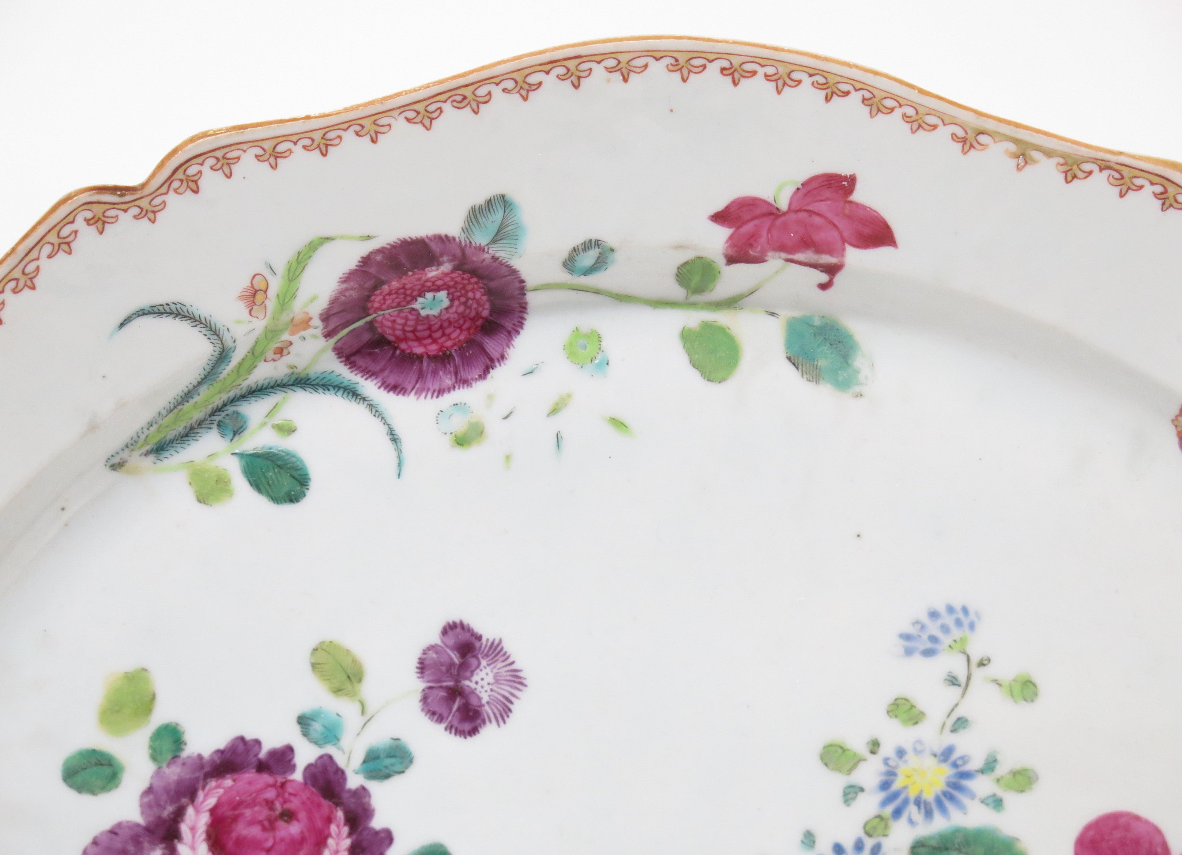 A Famille Rose Meat Plate