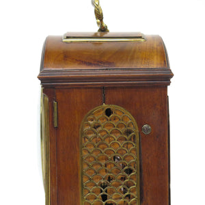 George II Mahogany Arched-Top Bracket Clock by Sly, Weymouth, England