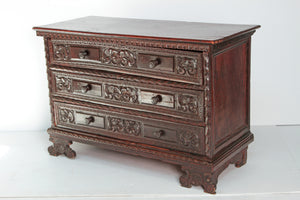 Carved Walnut Spanish Colonial Chest, Circa 1750