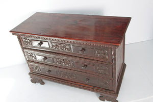 Carved Walnut Spanish Colonial Chest, Circa 1750