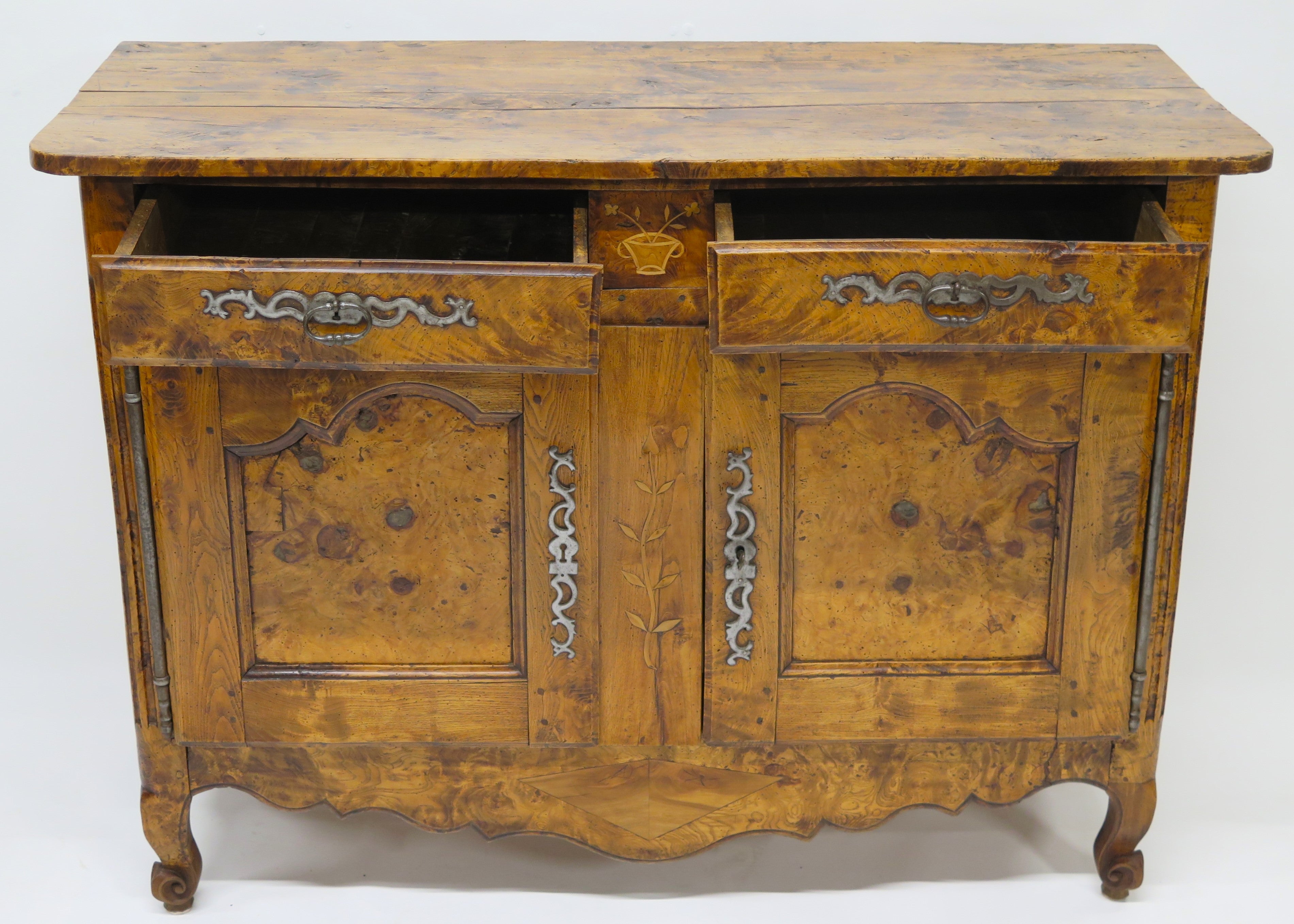 French Burled Ash Buffet, Circa 1760