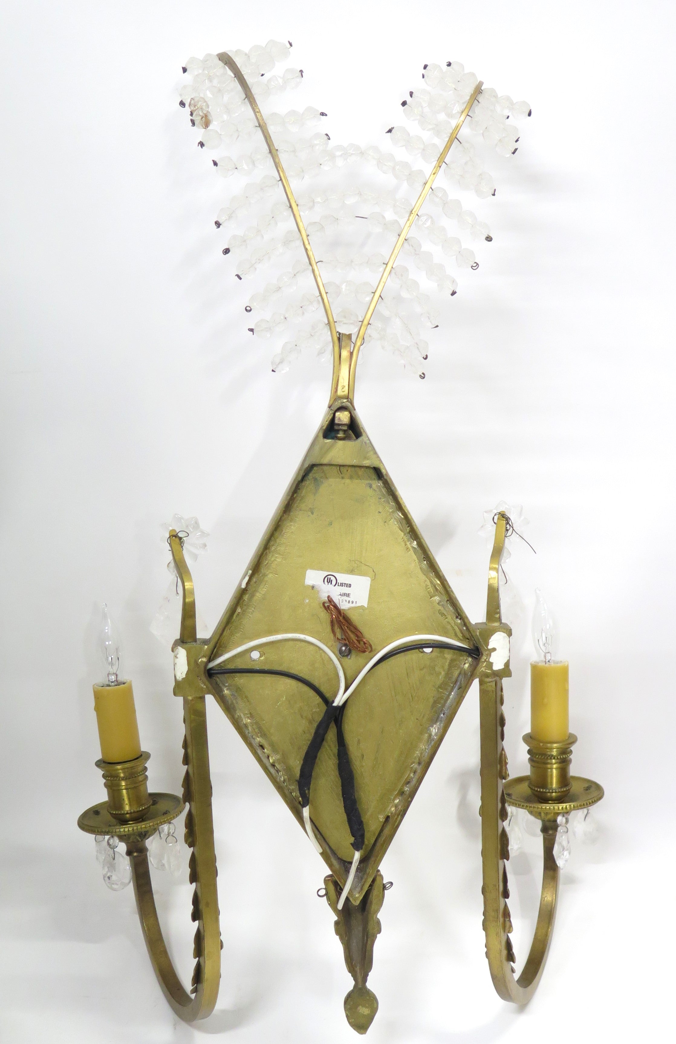 A Pair of Neoclassical Two Light Wall Sconces
