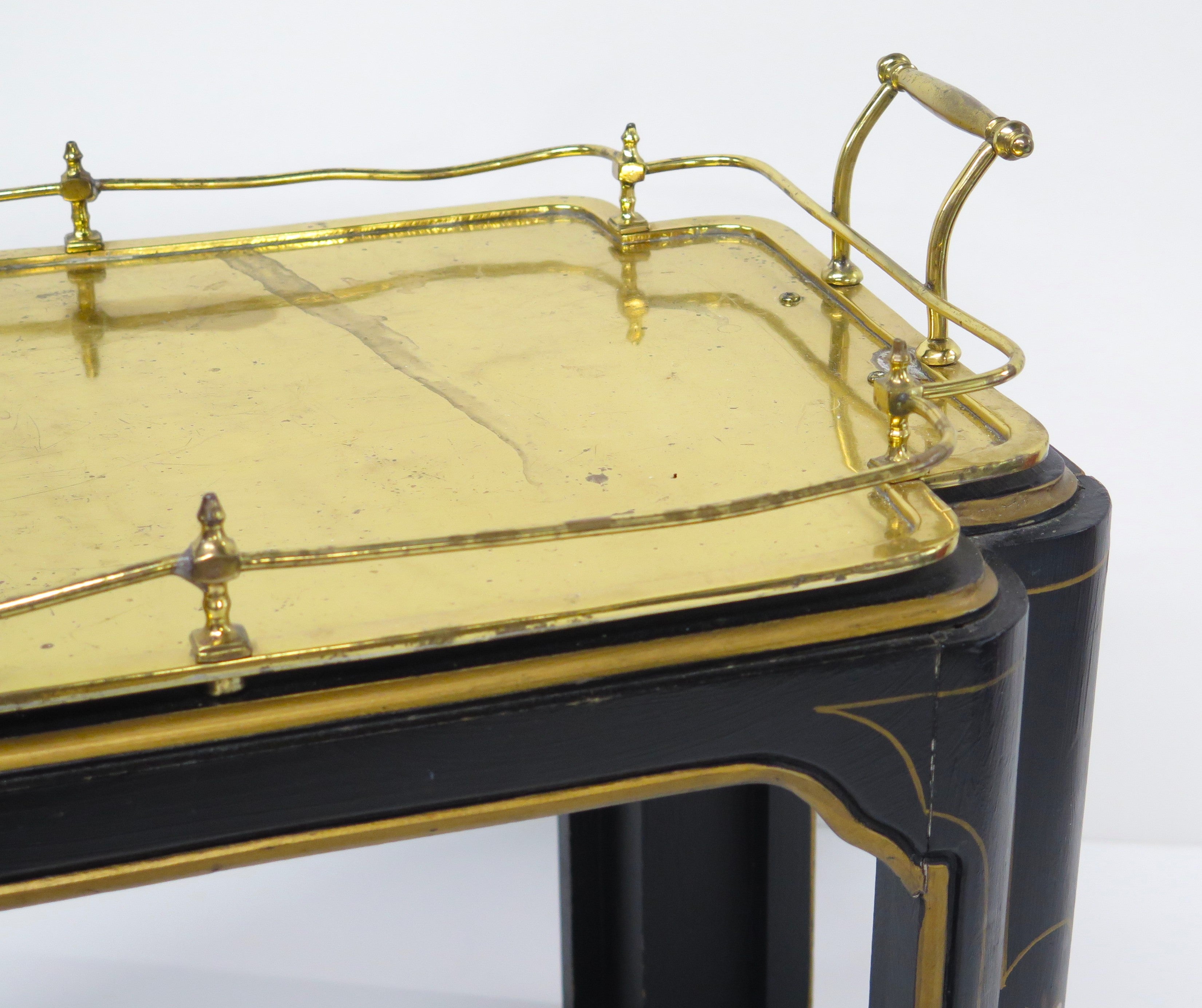 A Diminutive Brass Cocktail Table