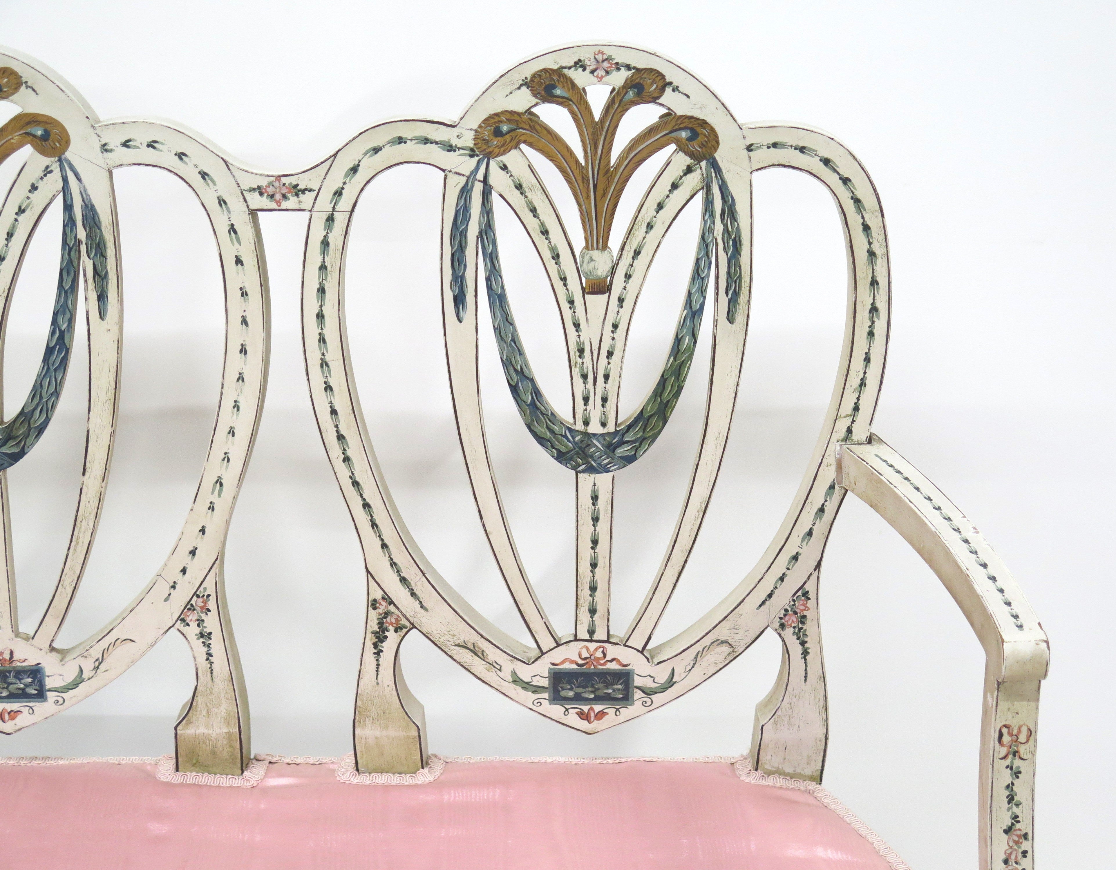 Georgian Style Triple Chair Back Settee