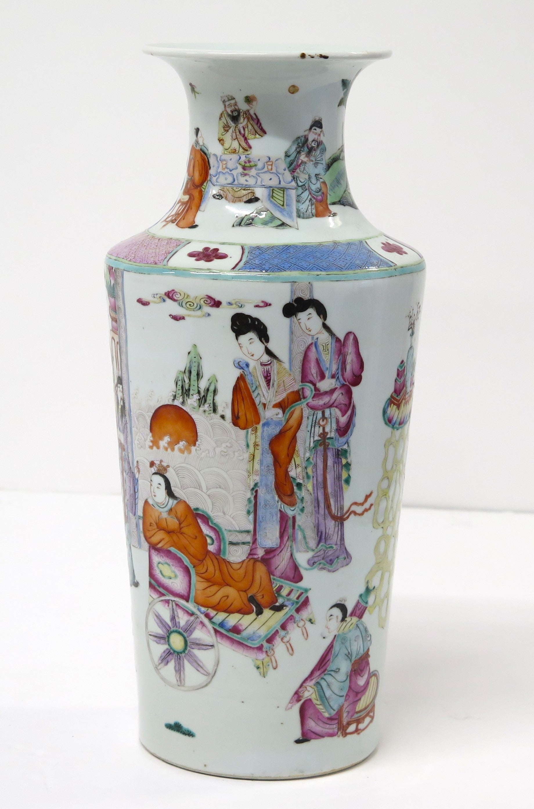 19th Century Chinese (Qing) Famille Rose Porcelain Vase