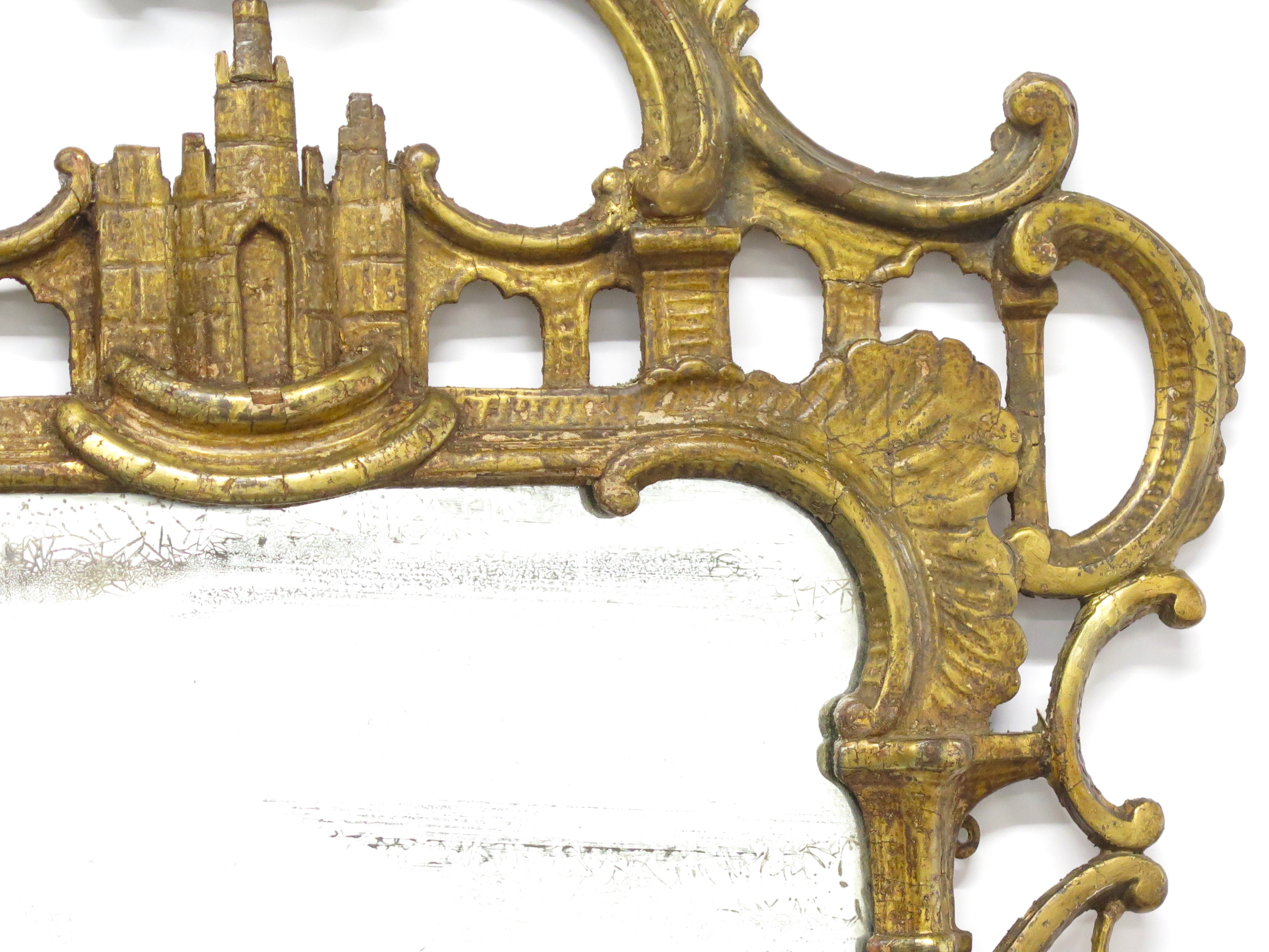 Mid-18th Century Irish Giltwood Wall Mirror