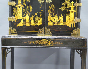 Opulent Chinese Collector's Cabinet on Stand