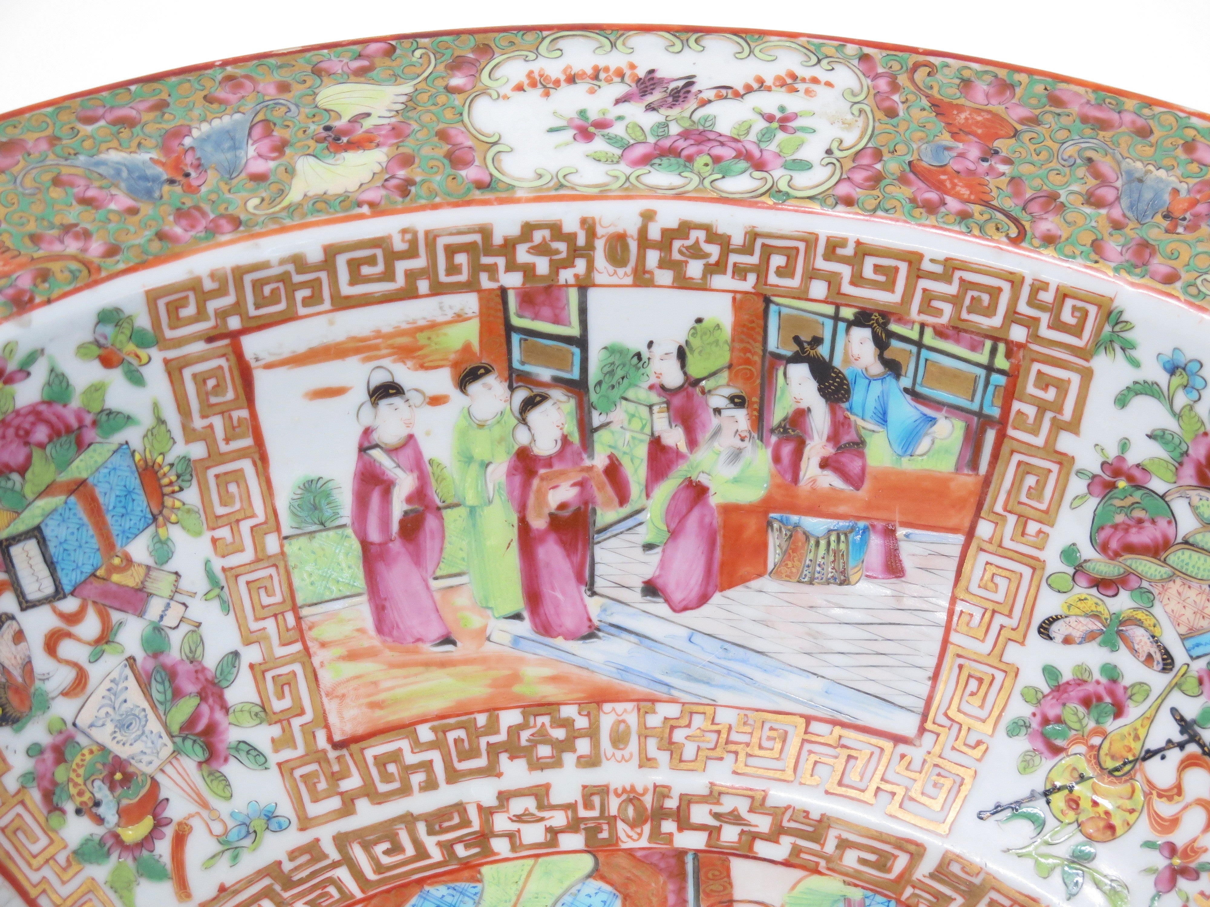 A Fine Large Chinese Export Rose Medallion Bowl