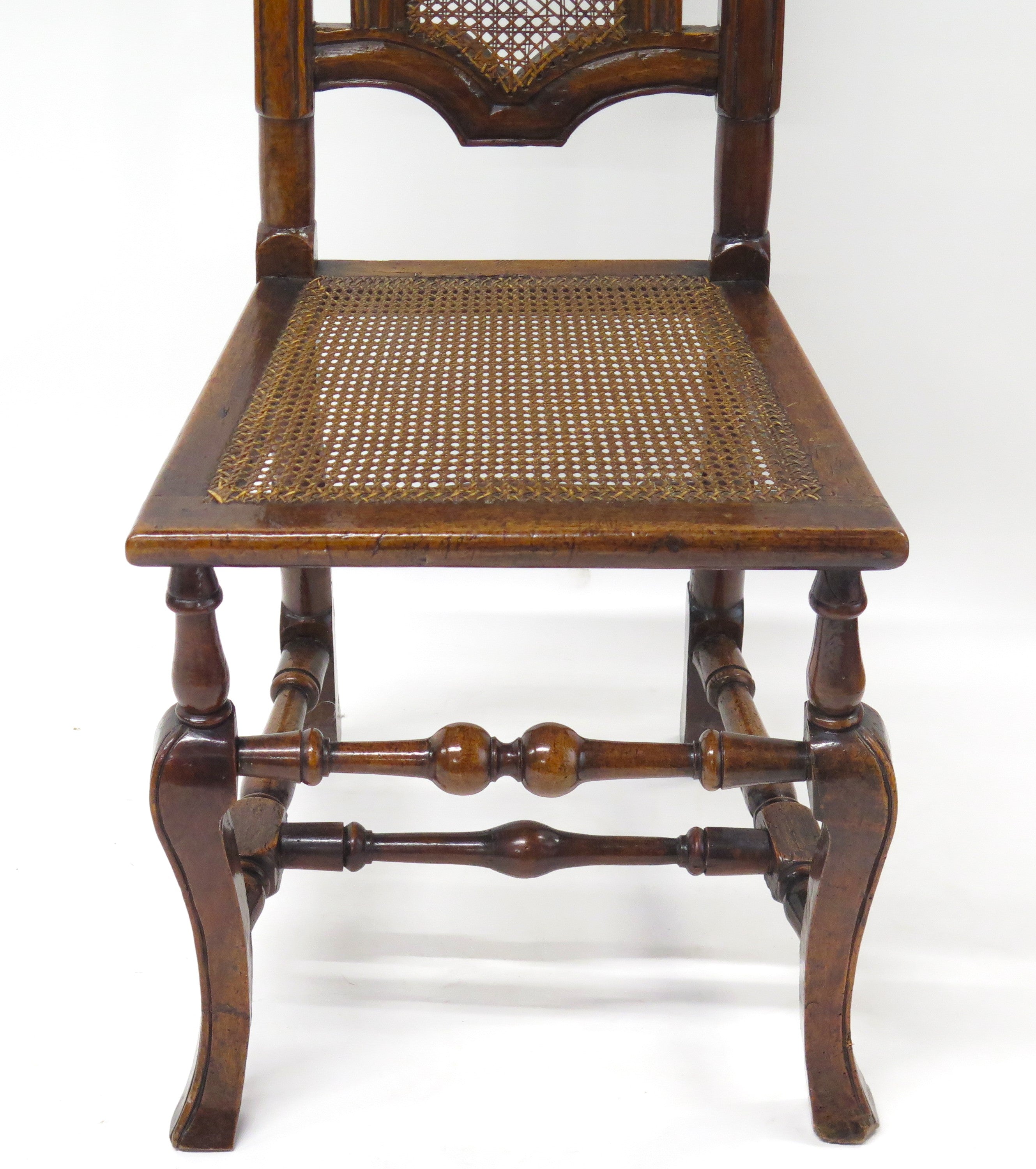 A Pair of William and Mary Walnut Side Chairs