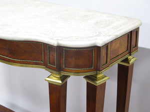 A 19th Century French Brass Mounted Console Table