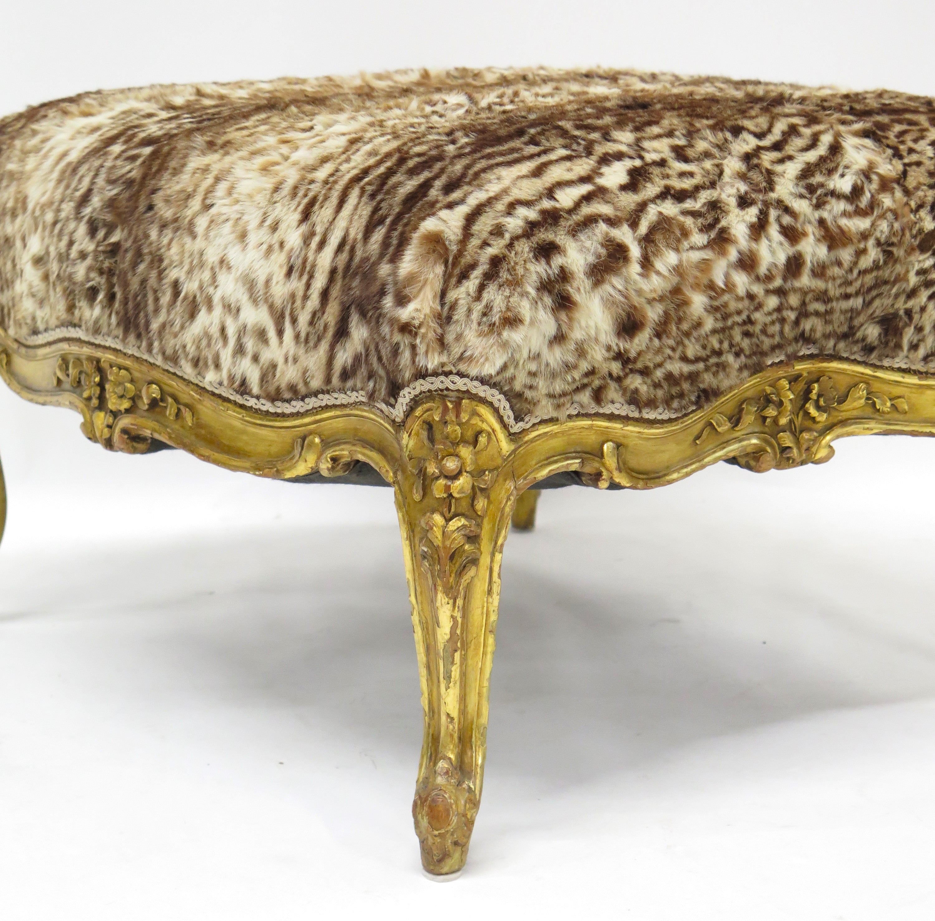 A 19th Century Louis XV Style Giltwood Tabouret