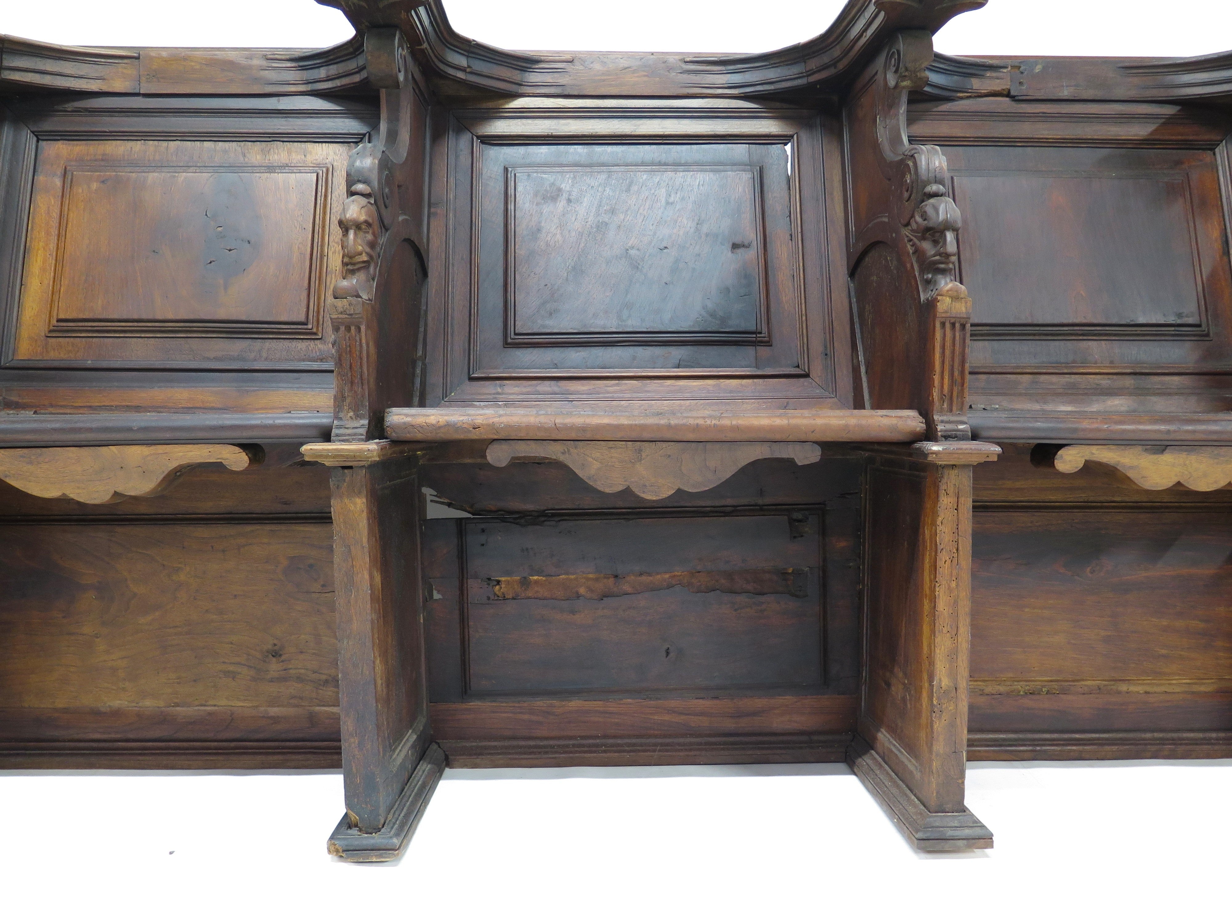 17th Century French carved walnut choir stalls