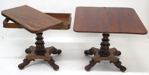 A Matched Pair of William IV Rosewood Games Tables