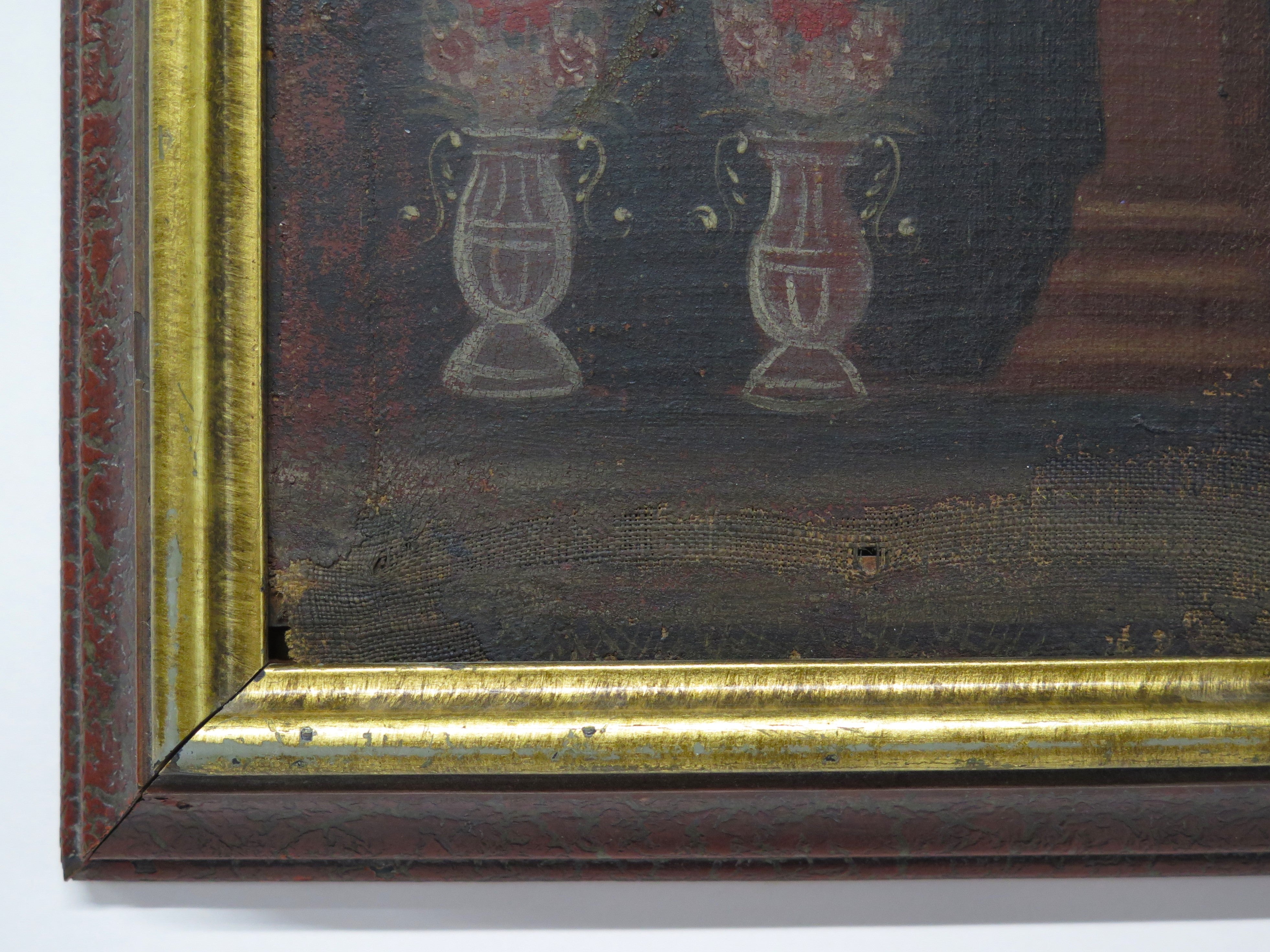 18th Century Spanish Colonial Oil on Canvas Painting
