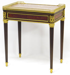 A Very Fine French 19th Century Ormolu-mounted Mahogany and kingwood Table à écrire ( Writing Table ) in the Louis XVI Style