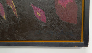 Oil on Board "Black Flight of the Cosmic Trigeskiss Leaves"