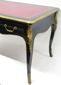 A Louis XV-Style Black Lacquer Bureau Plat / Writing Desk