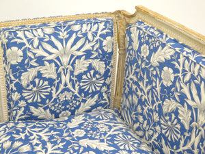 Directoire-Style Sofa with Carved and Painted Frame