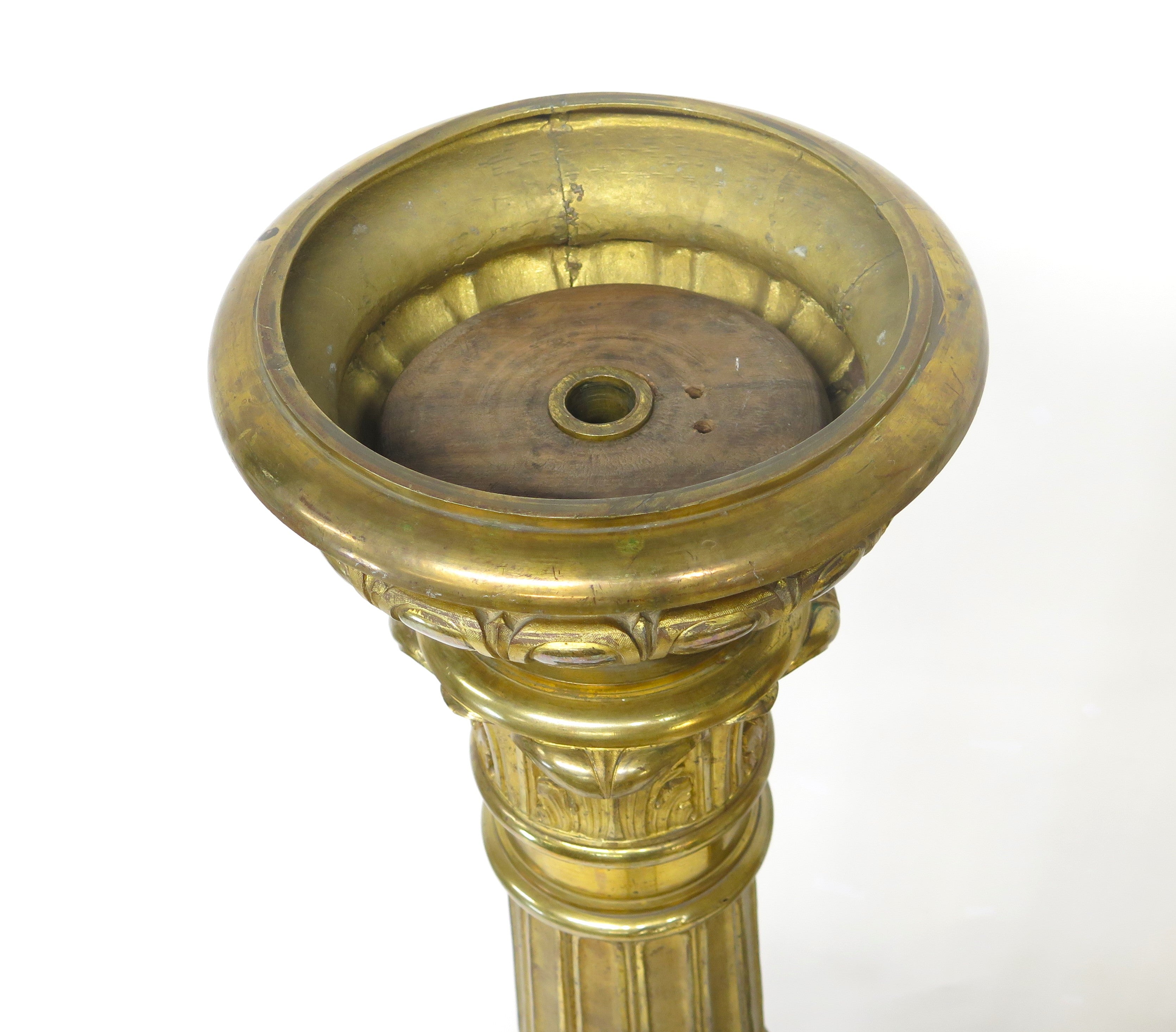 A Pair of Large, Impressive Mid-19th Century Gilt Bronze Torchieres