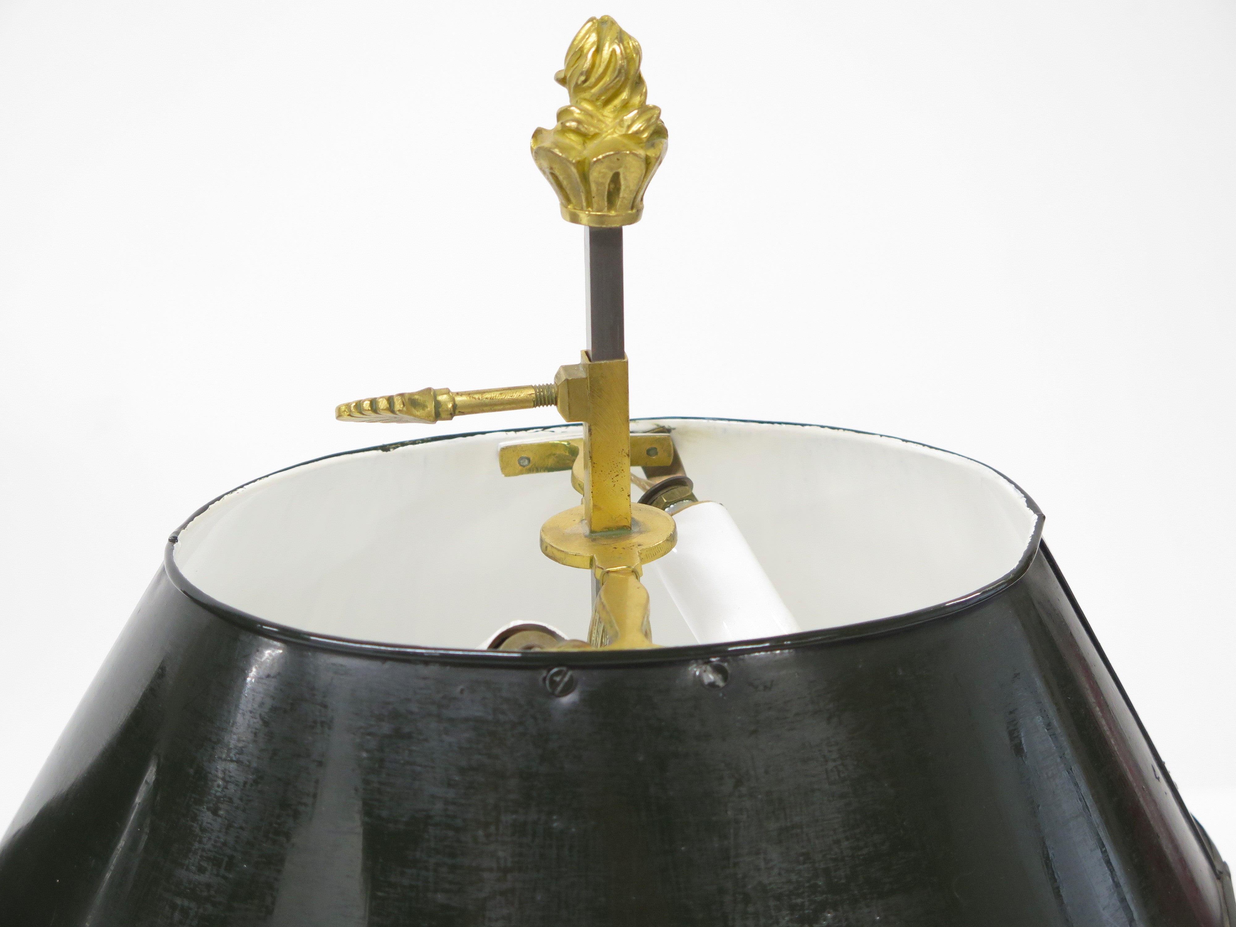 A Pair of Louis XV Style Ormolu Two-Light Bouillotte Lamps