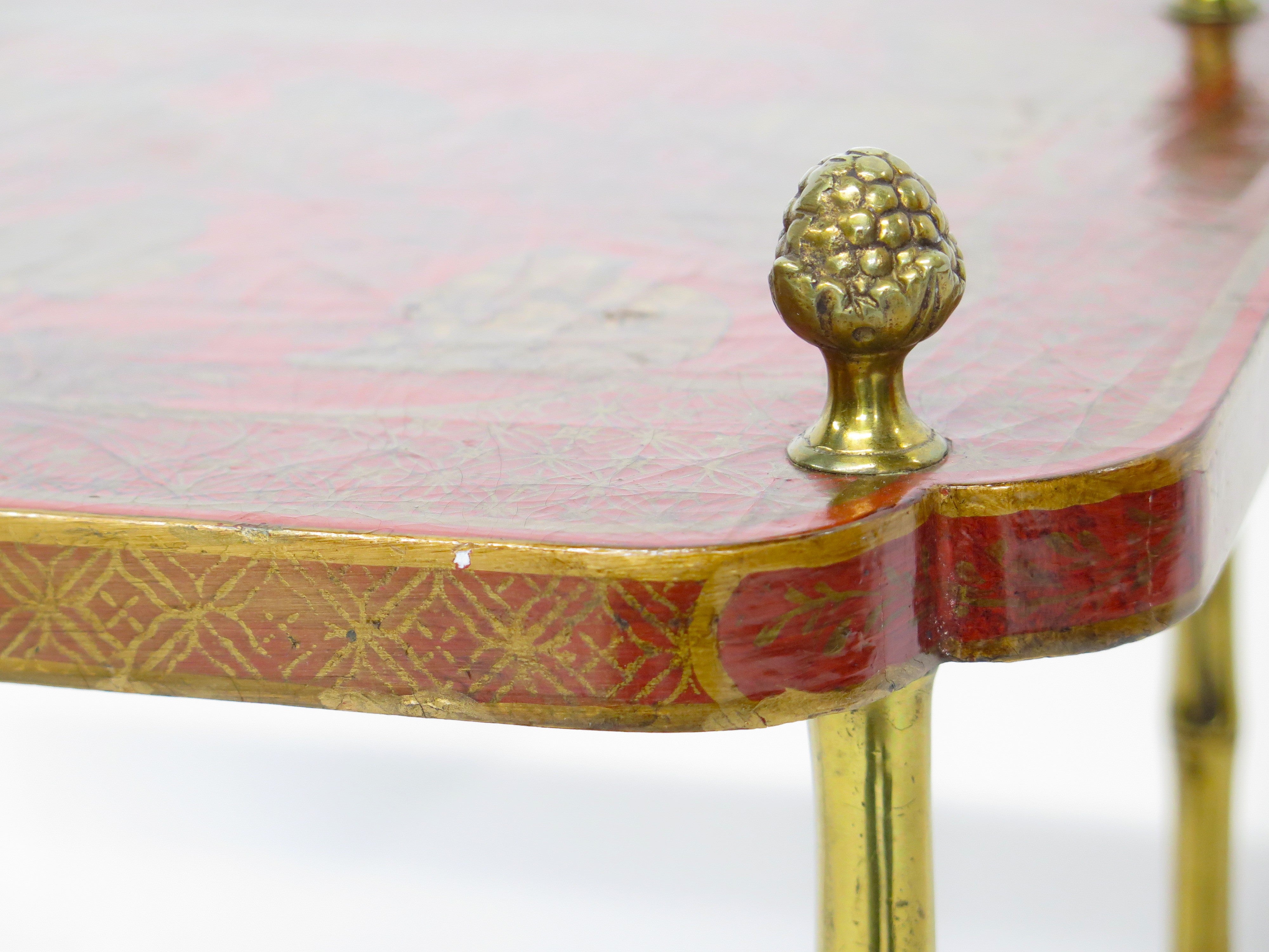 Maison Bagues Red Japanned Side Table